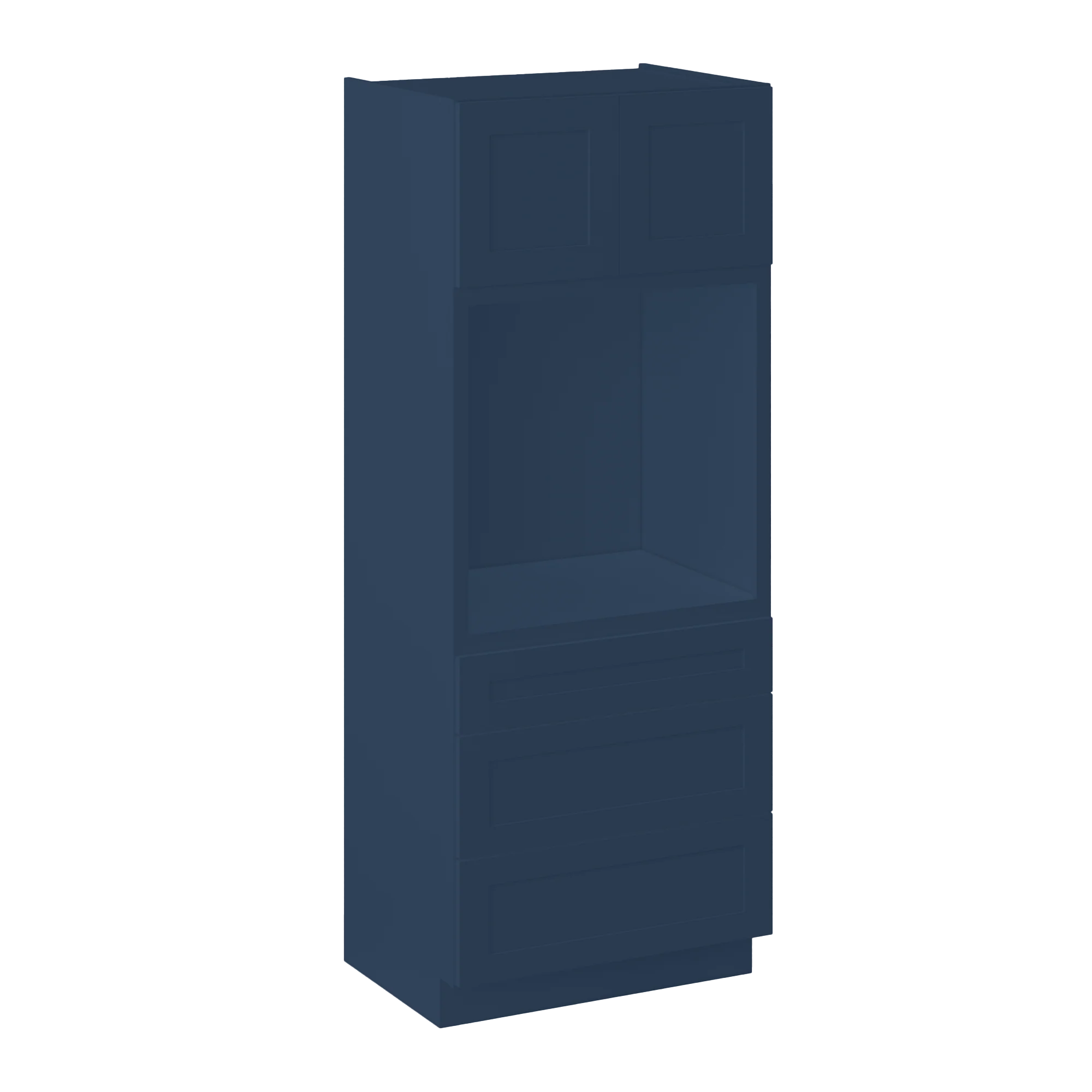 Oven Kitchen Cabinet OC3384 Danbury Blue LessCare 33 in. width 84 in. height 24 in. depth - Image 2