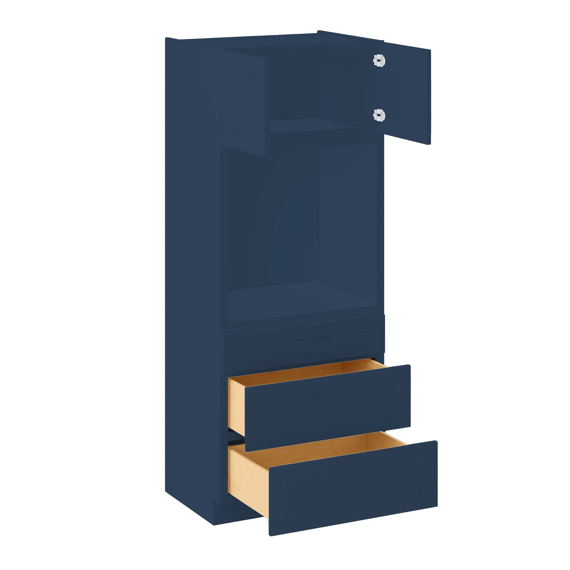 Oven Kitchen Cabinet OC3384 Danbury Blue LessCare 33 in. width 84 in. height 24 in. depth - Image 4