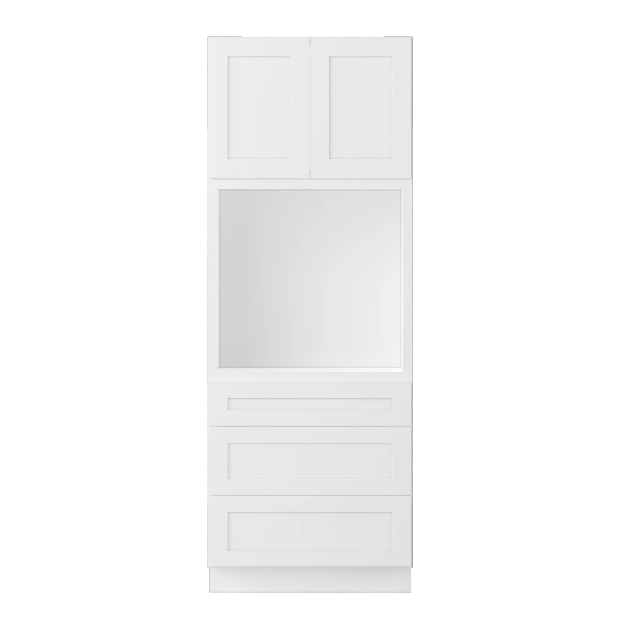 Oven Kitchen Cabinet OC3390 Alpina White LessCare 33 in. width 90 in. height 24 in. depth - Image 3