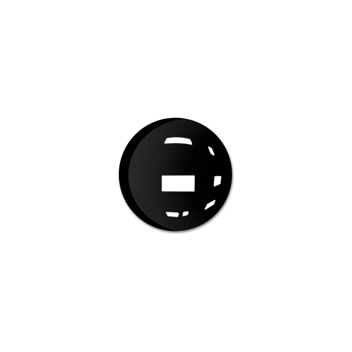 1.25"W Black Gloss Knob Door/Drawer Pull P-13 - Image 3