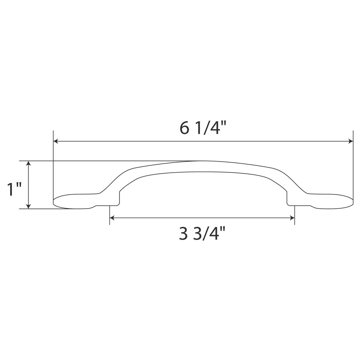 6.25"W Brushed Nickel Door/Drawer Pull P-6 - Image 4