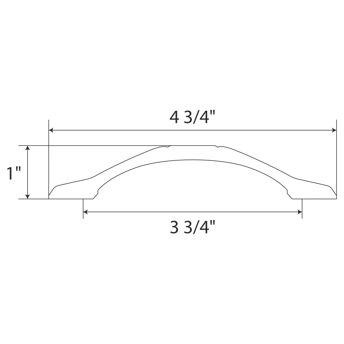 4.75"W Brushed Nickel Door/Drawer Pull P-7 - Image 4
