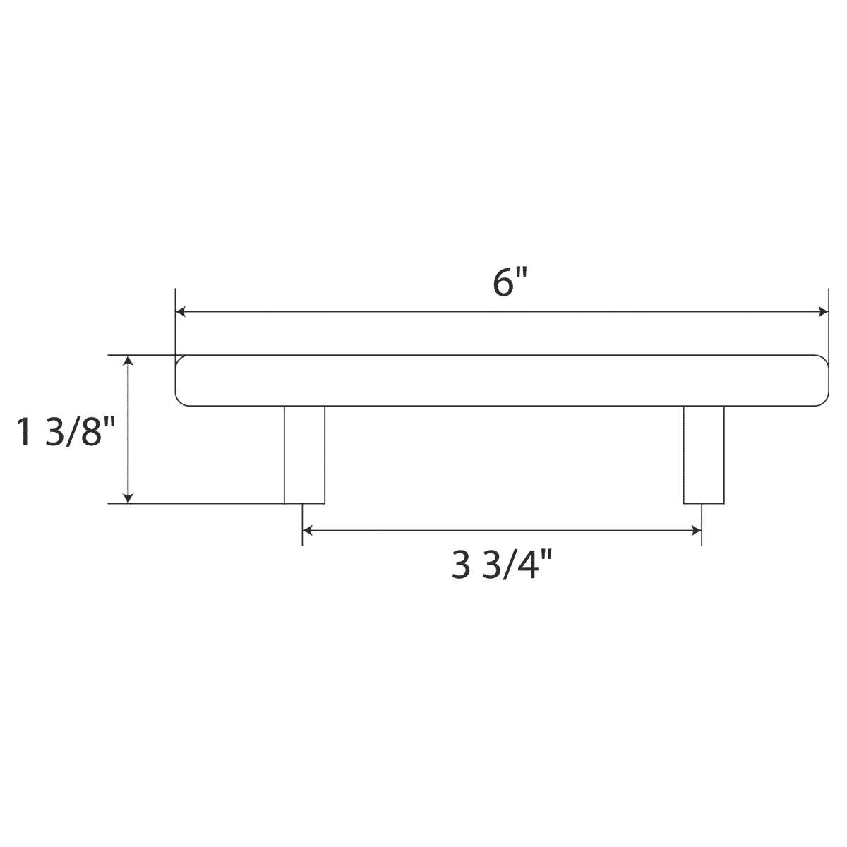 6" Brushed Nickel Bar Door/Drawer Pull P-8 - Image 4