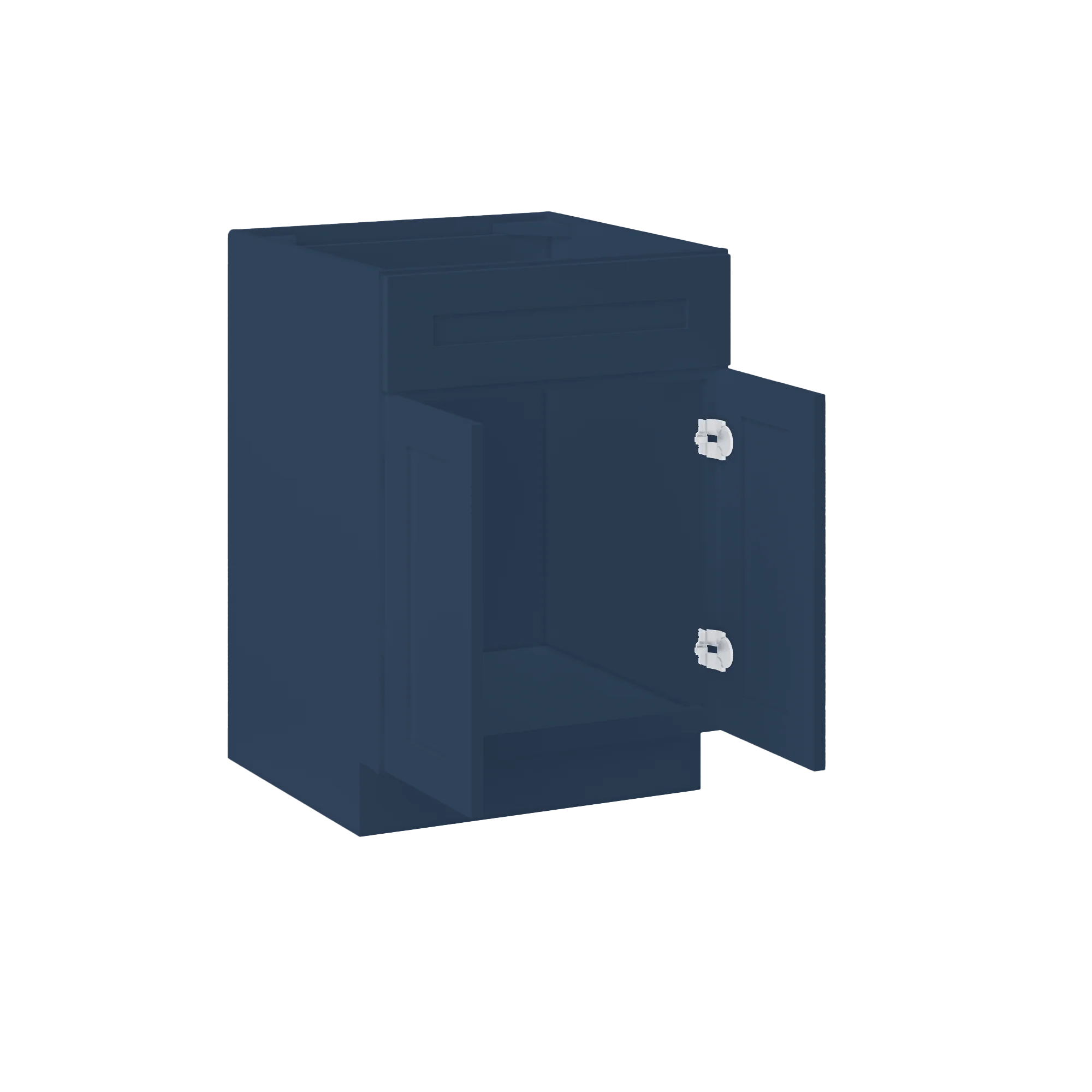 Sink Base Kitchen Cabinet SB24 Danbury Blue LessCare 24 in. width 34.5 in. height 24 in. depth - Image 4