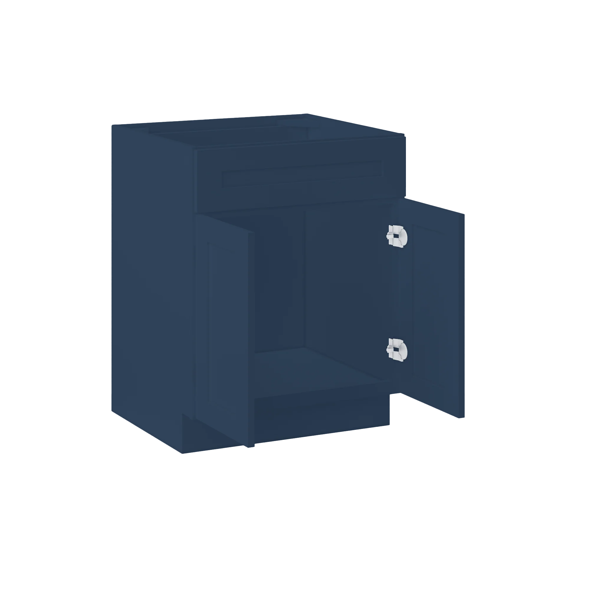 Sink Base Kitchen Cabinet SB27 Danbury Blue LessCare 27 in. width 34.5 in. height 24 in. depth - Image 4
