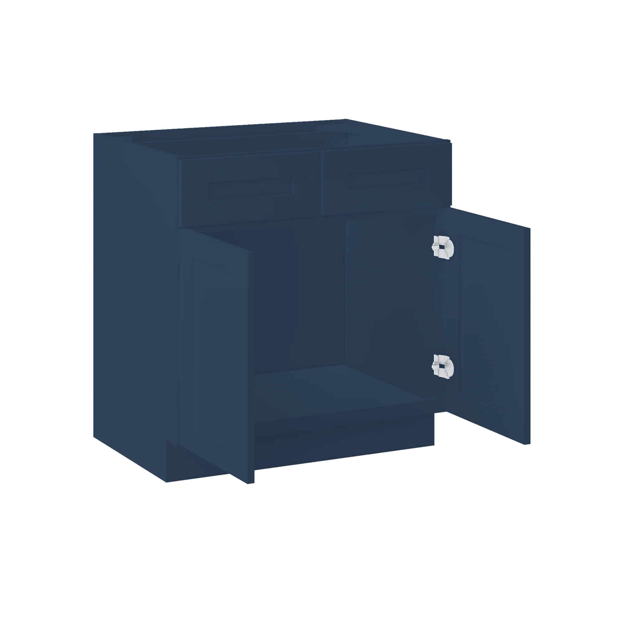 Sink Base Kitchen Cabinet SB33 Danbury Blue LessCare 33 in. width 34.5 in. height 24 in. depth - Image 4