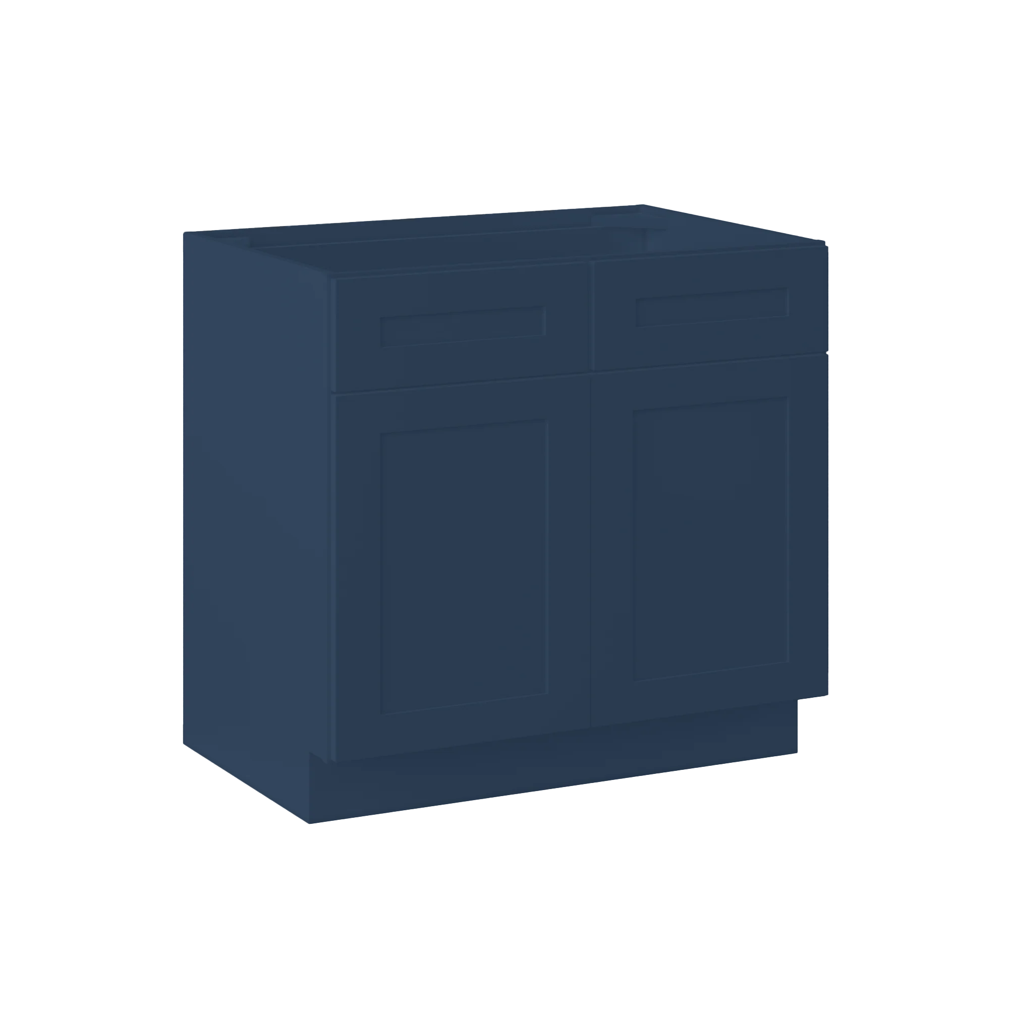 Sink Base Kitchen Cabinet SB36 Danbury Blue LessCare 36 in. width 34.5 in. height 24 in. depth - Image 2