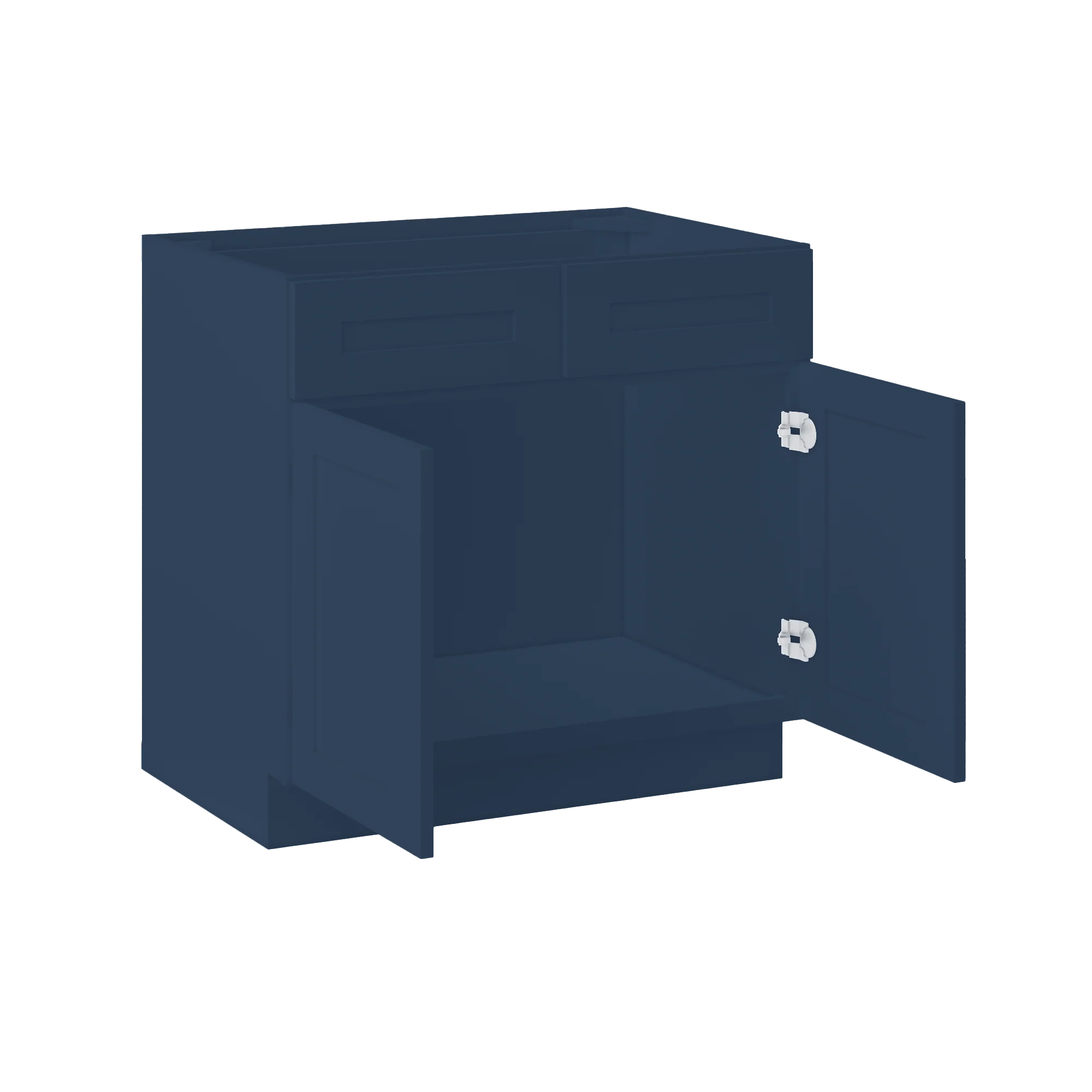 Sink Base Kitchen Cabinet SB36 Danbury Blue LessCare 36 in. width 34.5 in. height 24 in. depth - Image 4