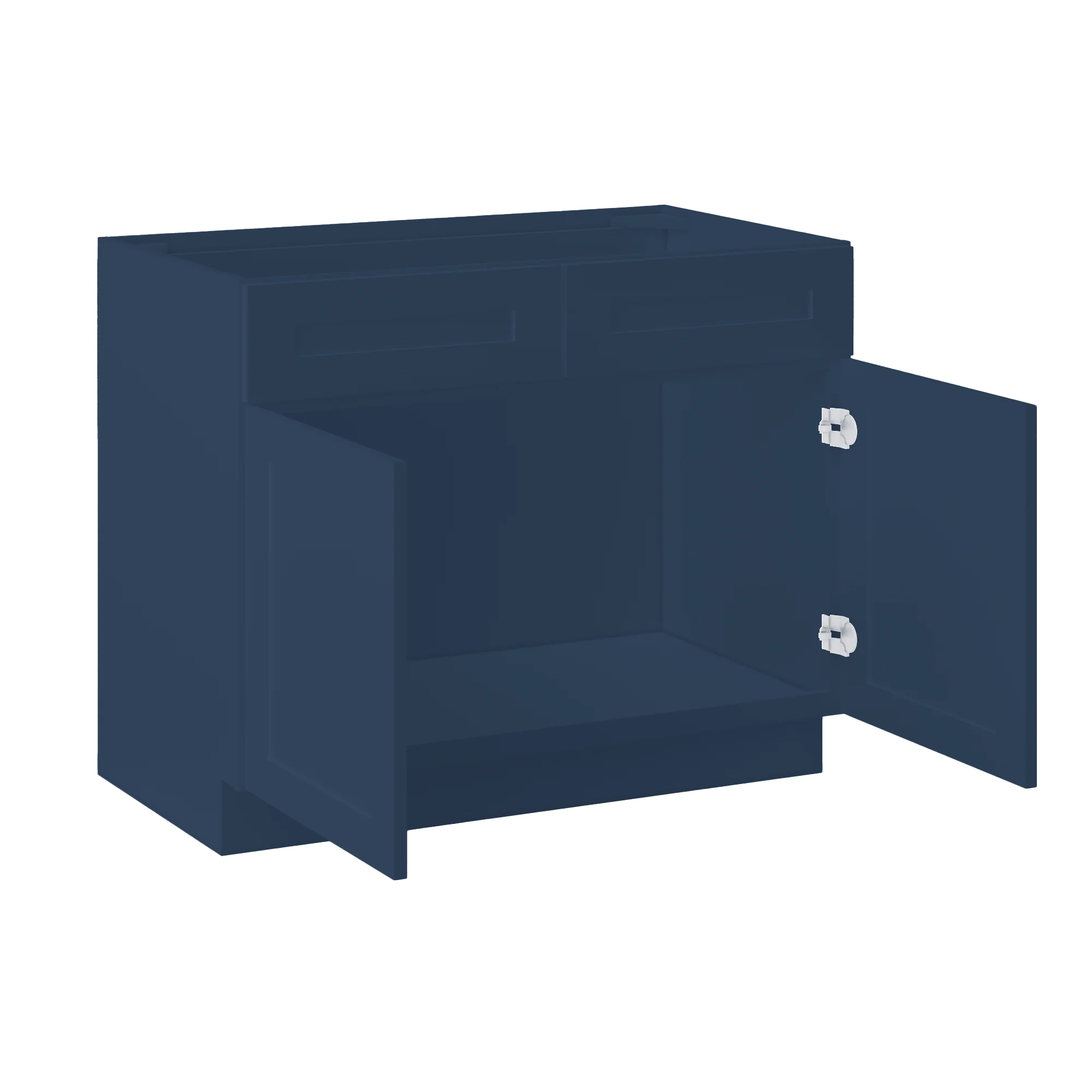 Sink Base Kitchen Cabinet SB42 Danbury Blue LessCare 42 in. width 34.5 in. height 24 in. depth - Image 4