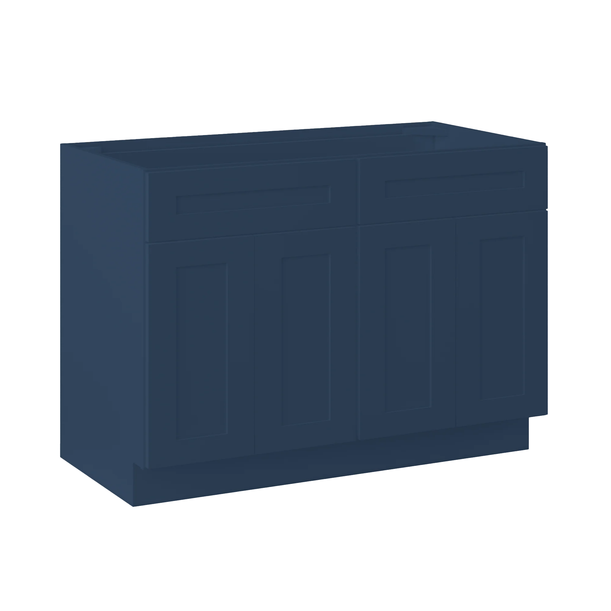 Sink Base Kitchen Cabinet SB48 Danbury Blue LessCare 48 in. width 34.5 in. height 24 in. depth - Image 2