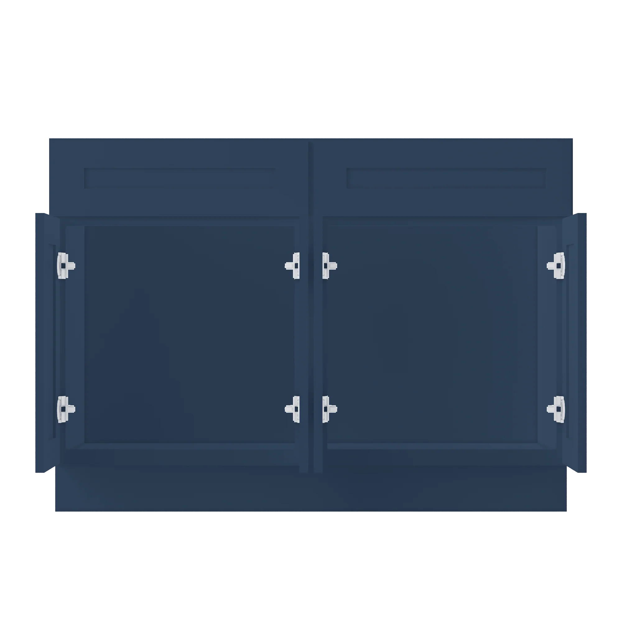 Sink Base Kitchen Cabinet SB48 Danbury Blue LessCare 48 in. width 34.5 in. height 24 in. depth - Image 5