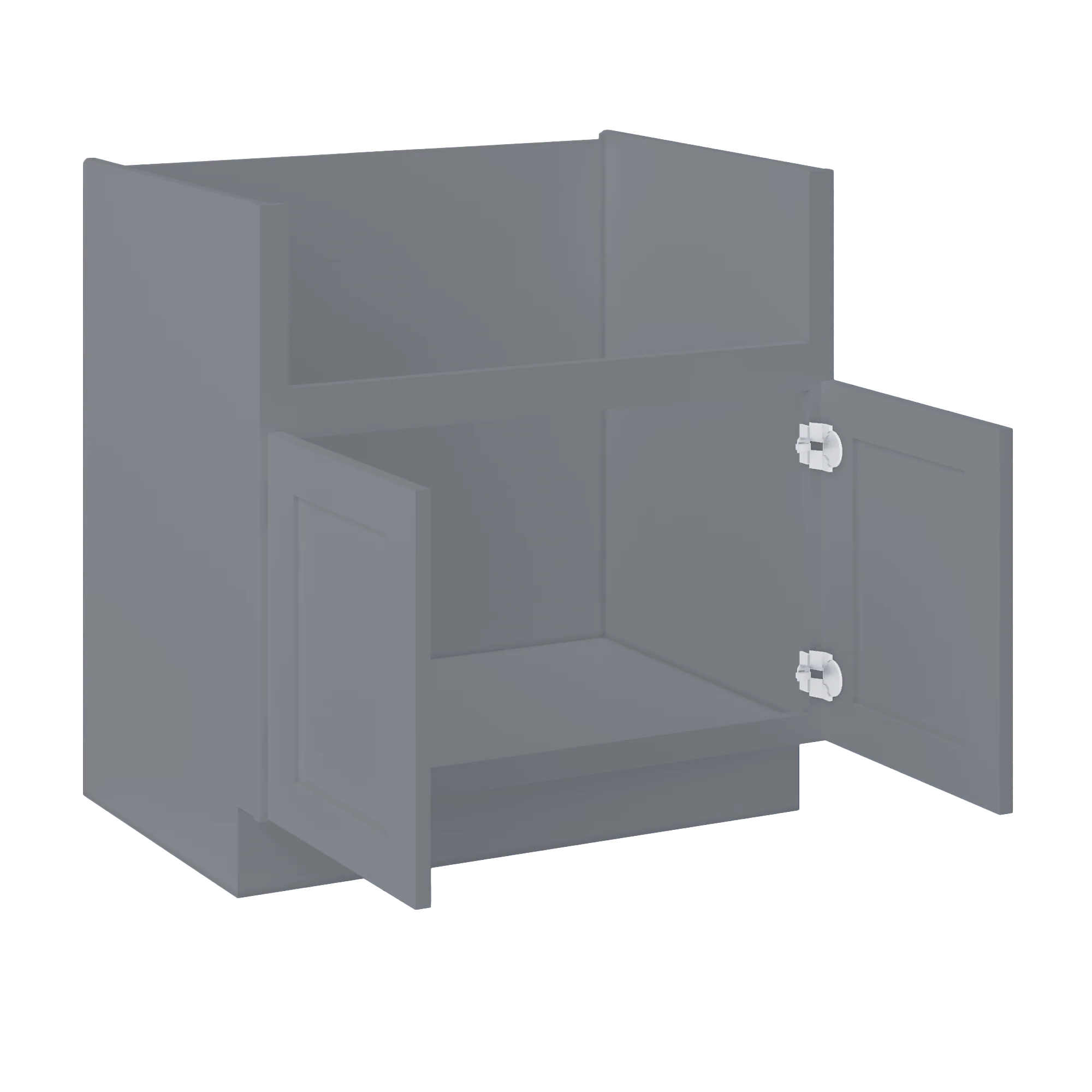 Farmhouse Sink Base Cabinet SBF33 Colonial Gray LessCare 33 in. width - Image 4
