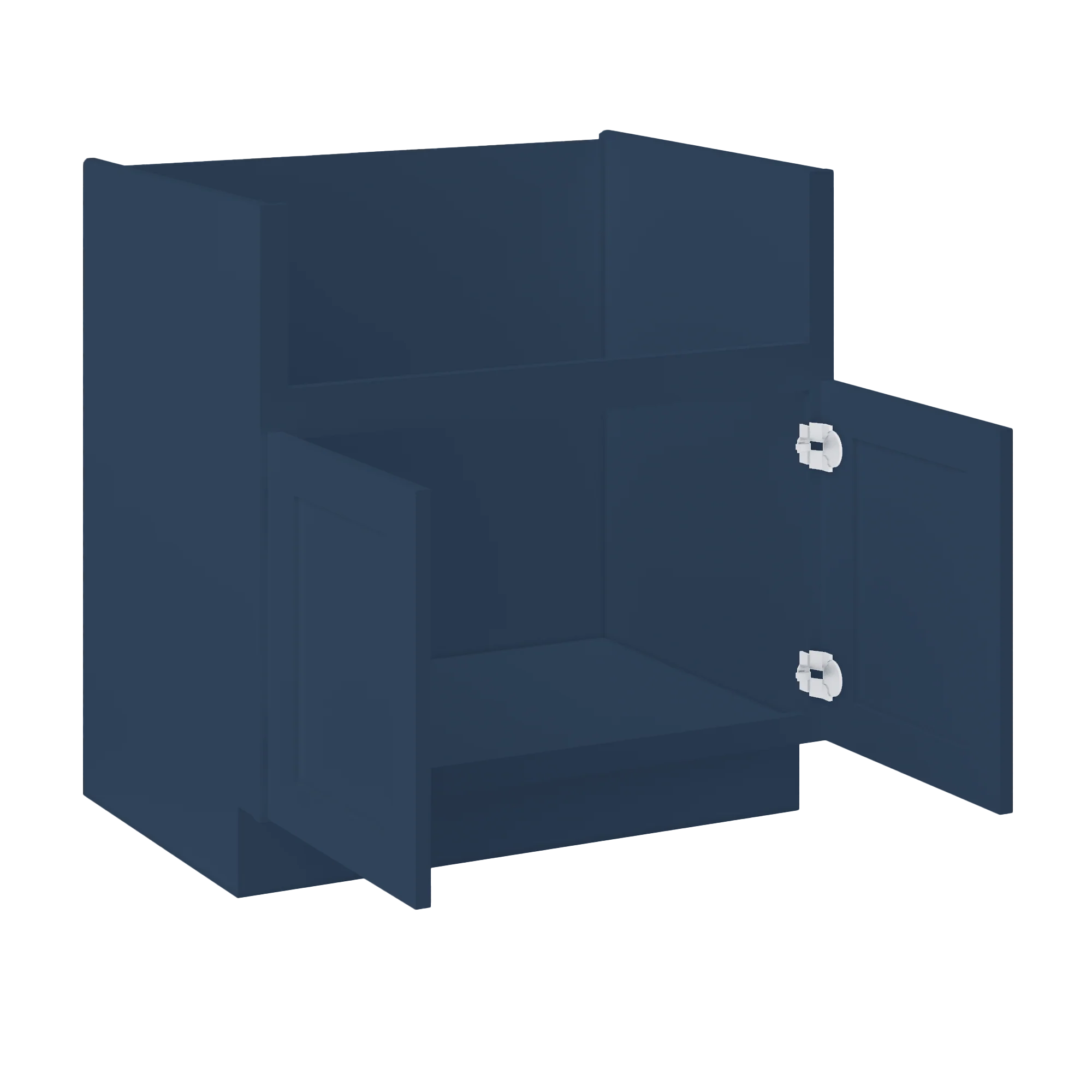 Farmhouse Sink Base Cabinet SBF33 Danbury Blue LessCare 33 in. width - Image 4