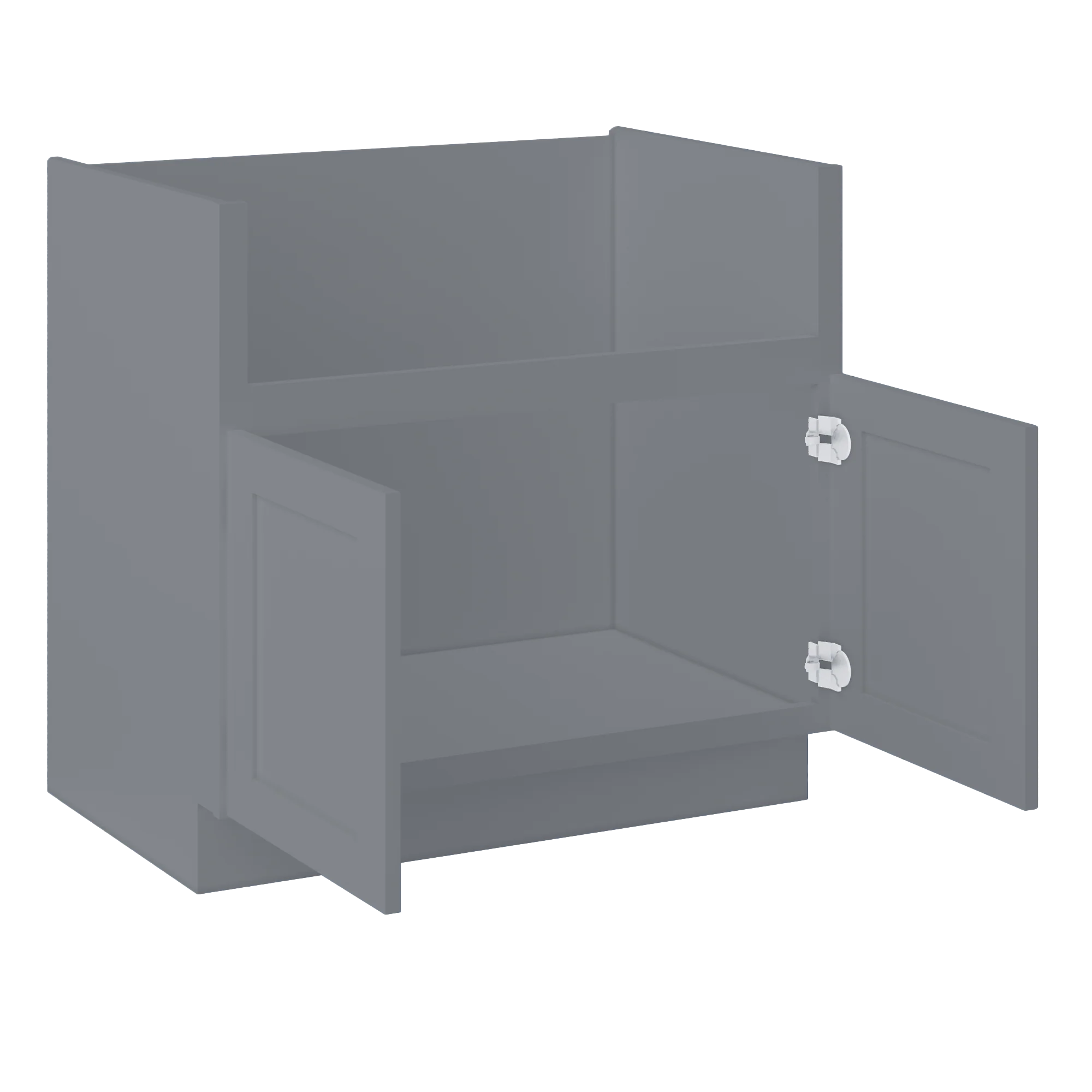 Farmhouse Sink Base Cabinet SBF36 Colonial Gray LessCare 36 in. width - Image 4