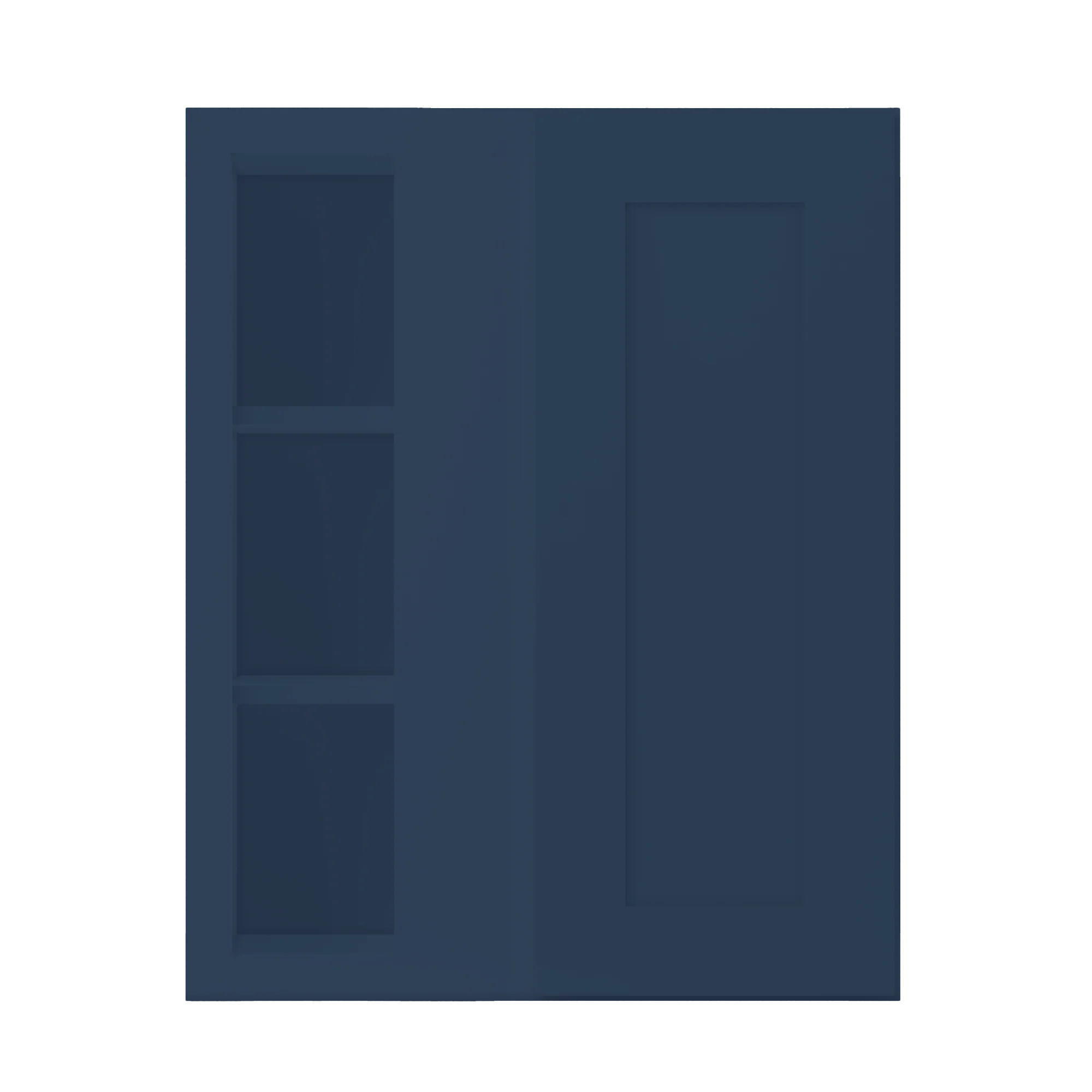 Square Corner Wall Blind Reversible Kitchen Cabinet SC2430 Danbury Blue LessCare 24 in. width 30 in. height 12 in. depth - Image 3