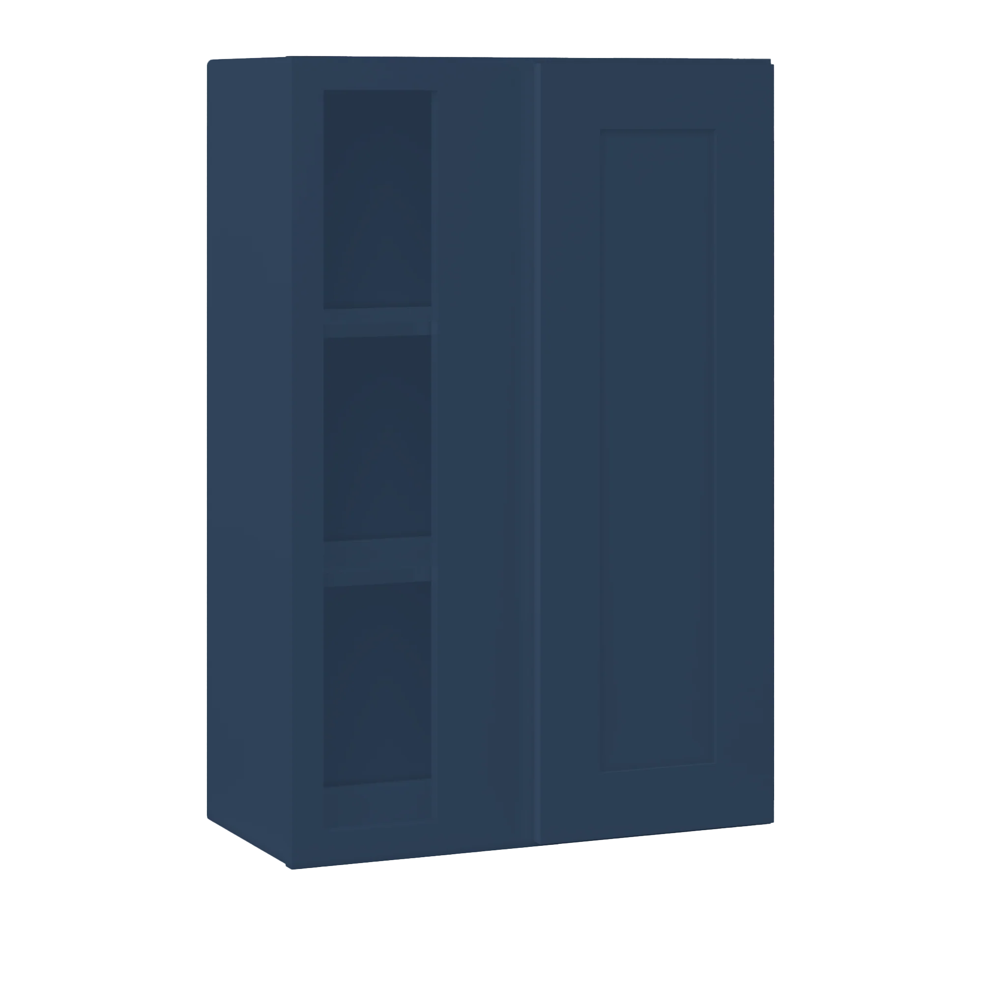 Square Corner Wall Blind Reversible Kitchen Cabinet SC2436 Danbury Blue LessCare 24 in. width 36 in. height 12 in. depth - Image 2