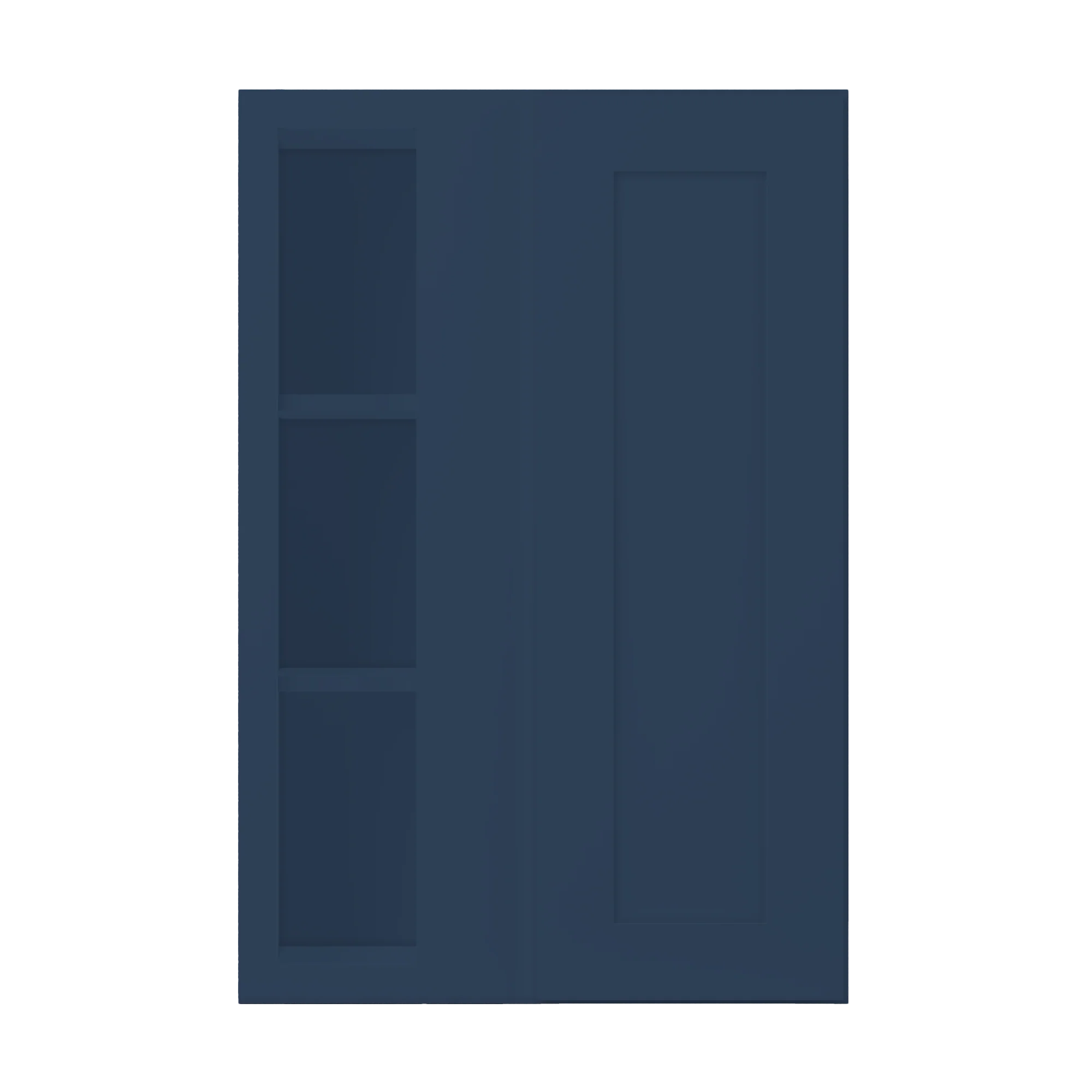 Square Corner Wall Blind Reversible Kitchen Cabinet SC2436 Danbury Blue LessCare 24 in. width 36 in. height 12 in. depth - Image 3