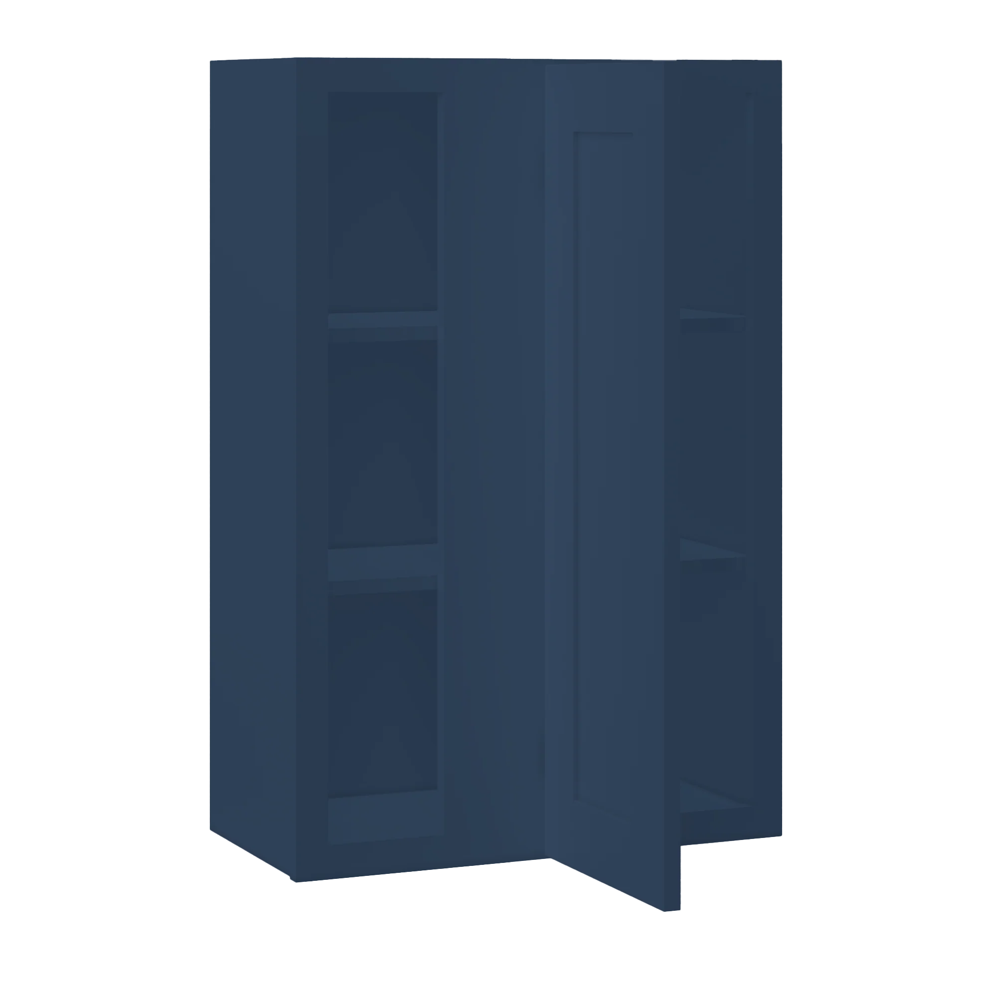 Square Corner Wall Blind Reversible Kitchen Cabinet SC2436 Danbury Blue LessCare 24 in. width 36 in. height 12 in. depth - Image 4