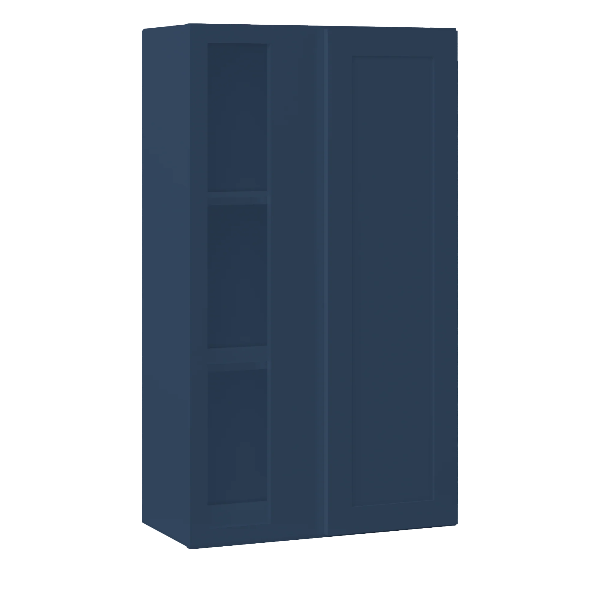 Square Corner Wall Blind Reversible Kitchen Cabinet SC2442 Danbury Blue LessCare 24 in. width 42 in. height 12 in. depth - Image 2