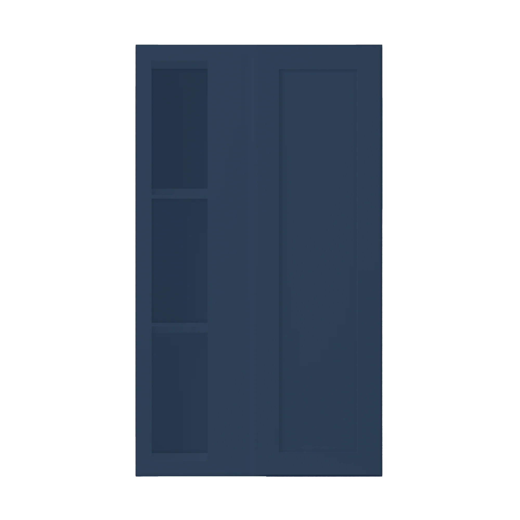 Square Corner Wall Blind Reversible Kitchen Cabinet SC2442 Danbury Blue LessCare 24 in. width 42 in. height 12 in. depth - Image 3