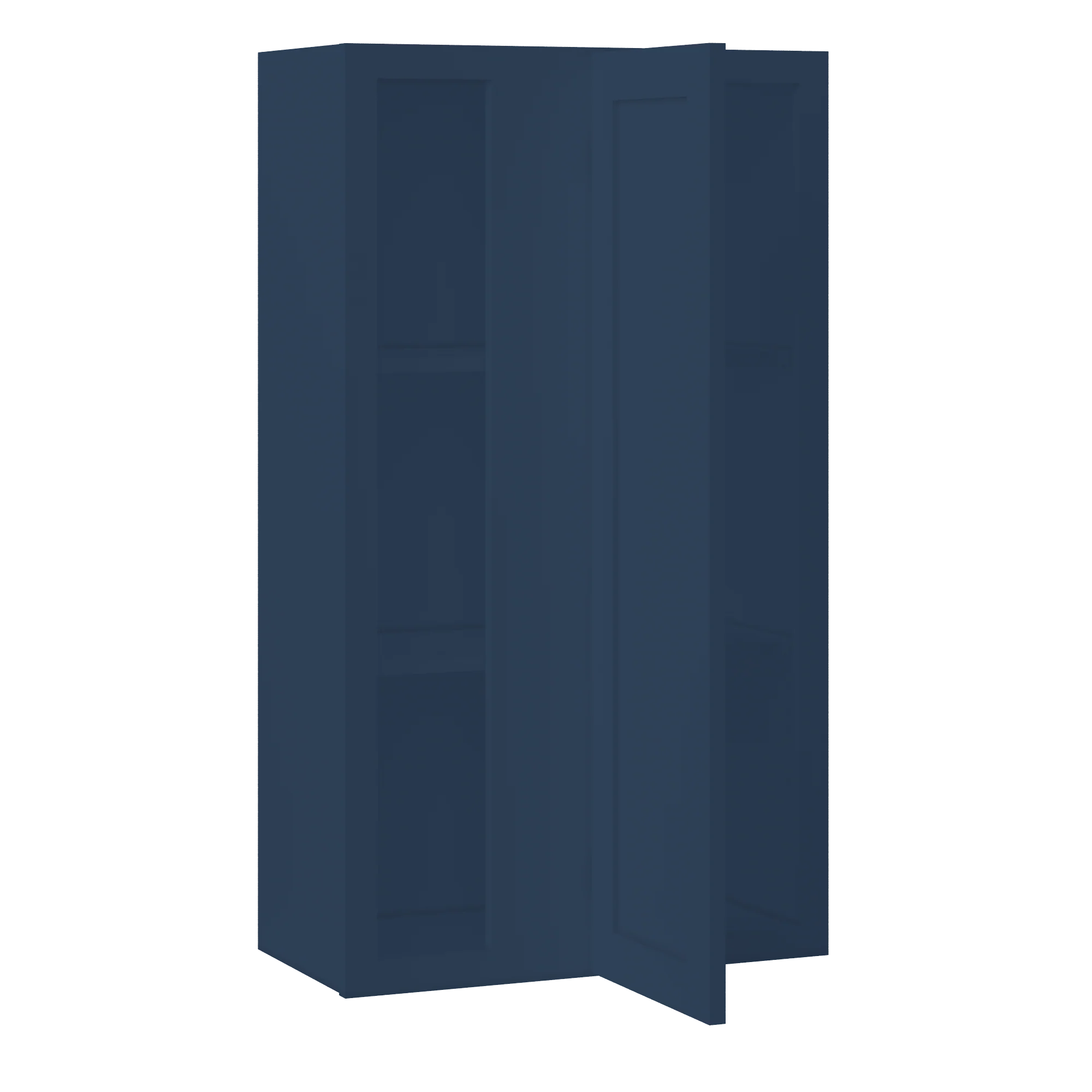Square Corner Wall Blind Reversible Kitchen Cabinet SC2442 Danbury Blue LessCare 24 in. width 42 in. height 12 in. depth - Image 4