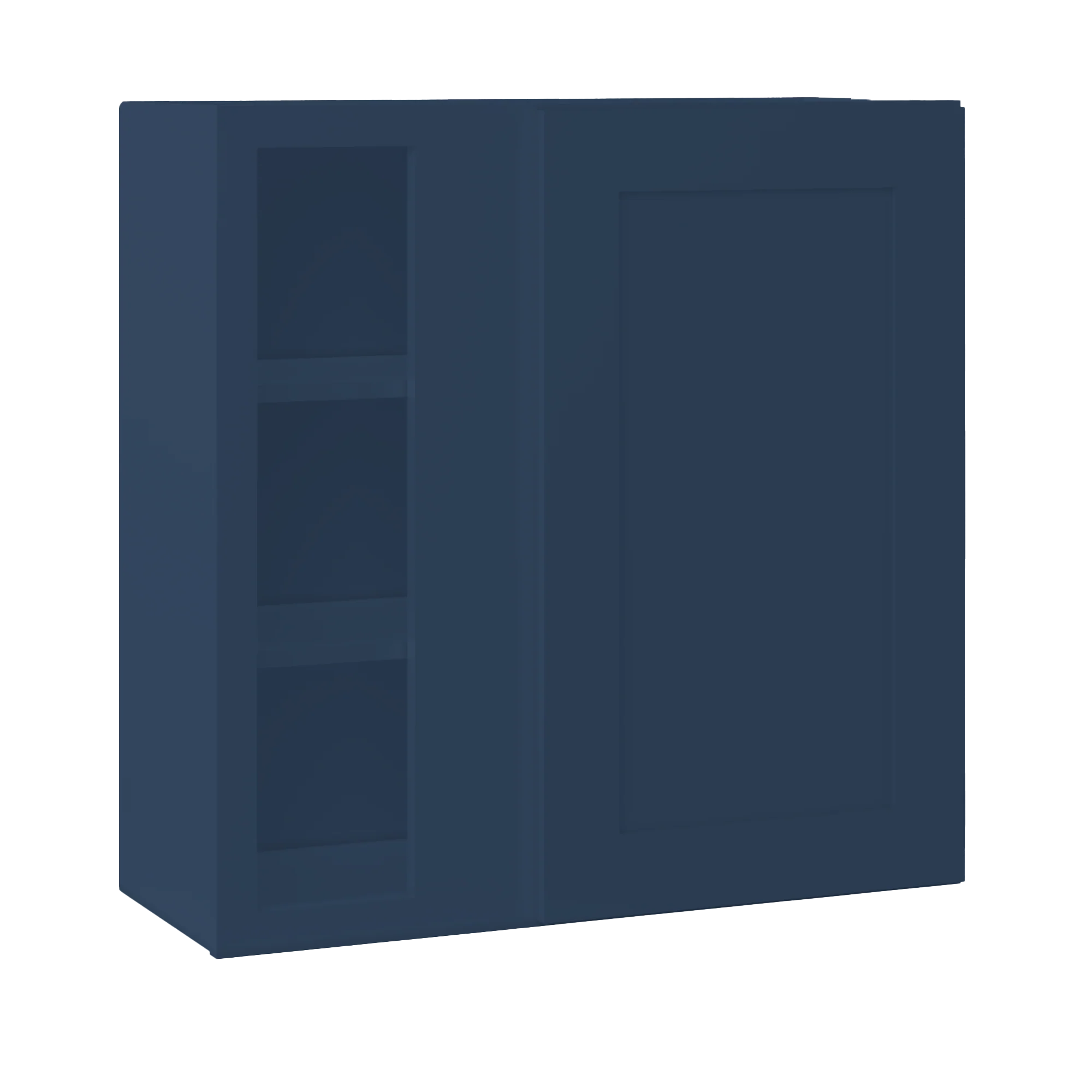 Square Corner Wall Blind Reversible Kitchen Cabinet SC3030 Danbury Blue LessCare 30 in. width 30 in. height 12 in. depth - Image 2