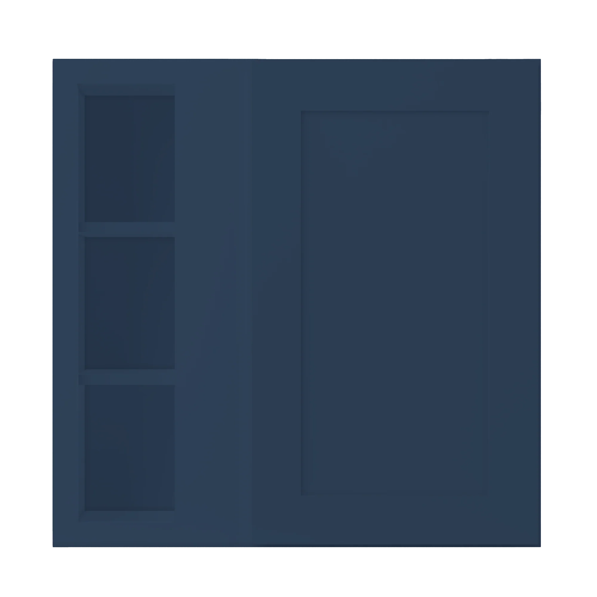 Square Corner Wall Blind Reversible Kitchen Cabinet SC3030 Danbury Blue LessCare 30 in. width 30 in. height 12 in. depth - Image 3