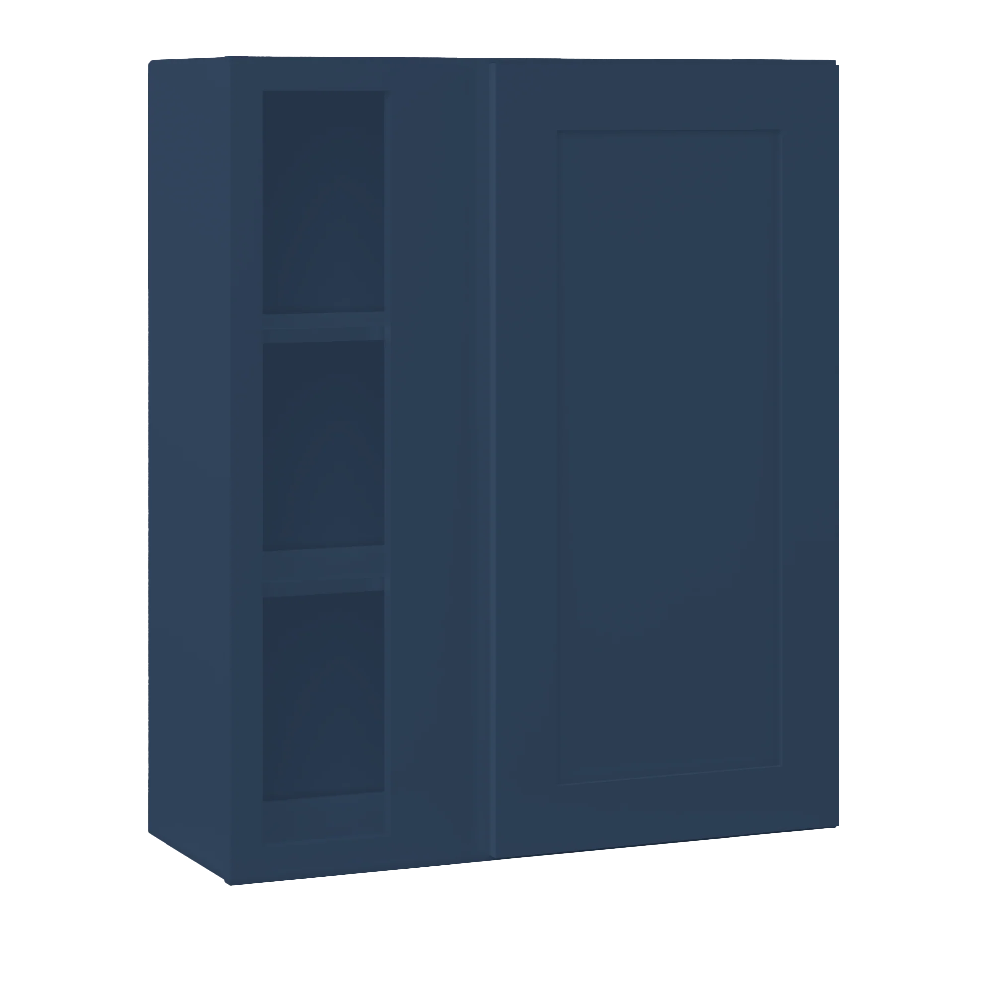 Square Corner Wall Blind Reversible Kitchen Cabinet SC3036 Danbury Blue LessCare 30 in. width 36 in. height 12 in. depth - Image 2
