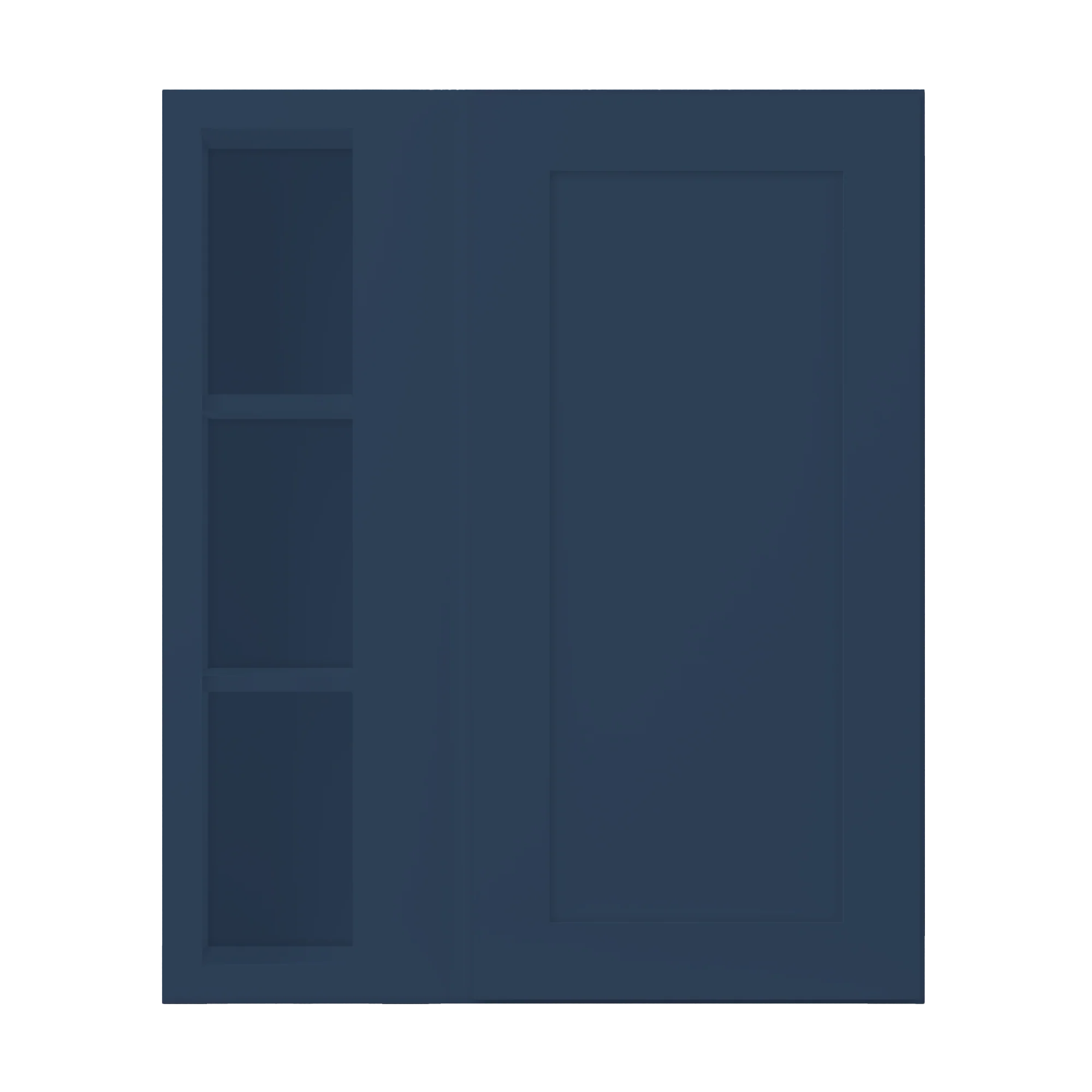 Square Corner Wall Blind Reversible Kitchen Cabinet SC3036 Danbury Blue LessCare 30 in. width 36 in. height 12 in. depth - Image 3