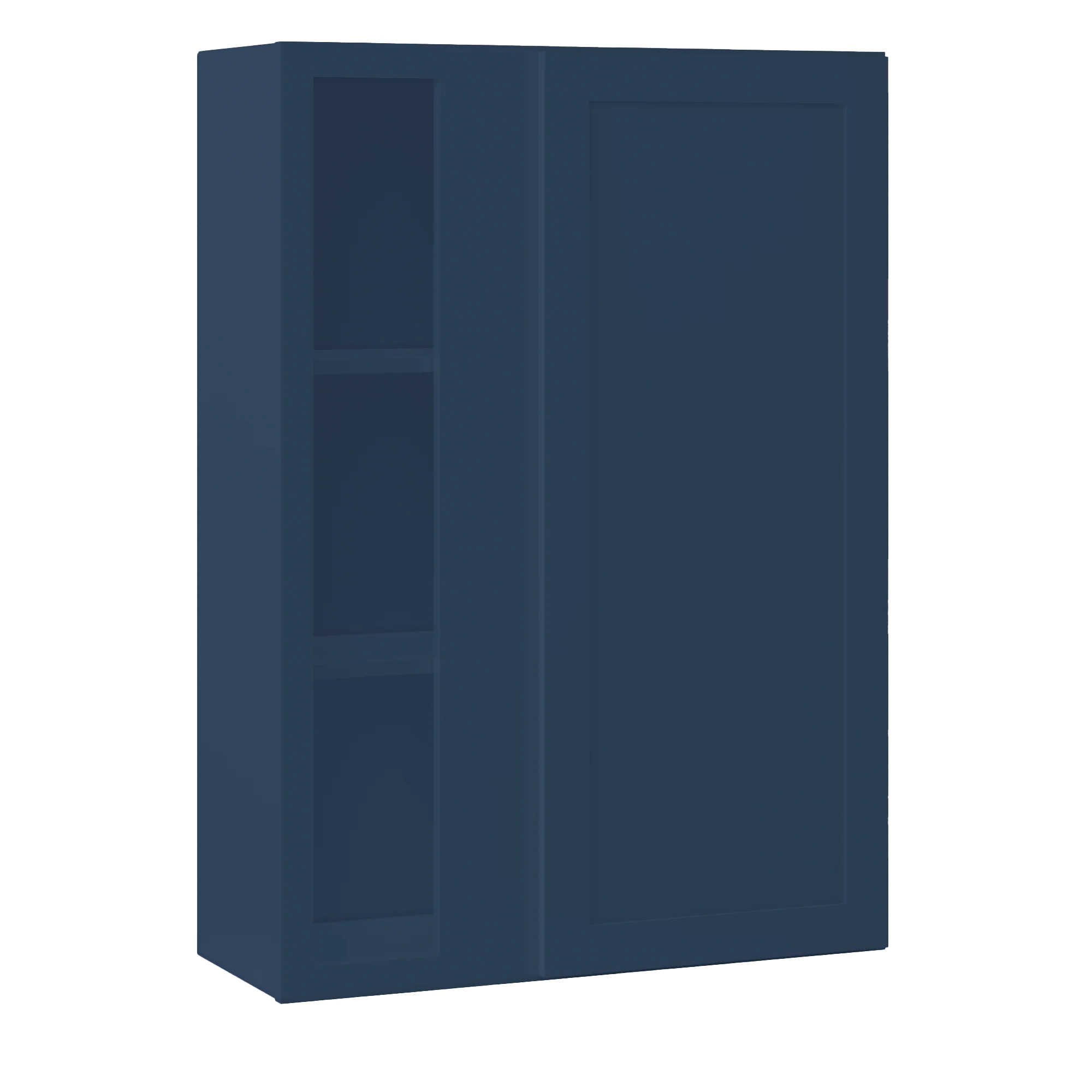 Square Corner Wall Blind Reversible Kitchen Cabinet SC3042 Danbury Blue LessCare 30 in. width 42 in. height 12 in. depth - Image 2