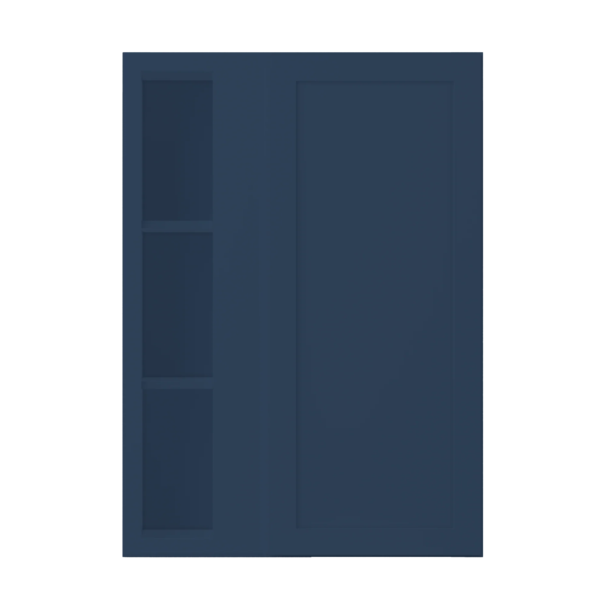 Square Corner Wall Blind Reversible Kitchen Cabinet SC3042 Danbury Blue LessCare 30 in. width 42 in. height 12 in. depth - Image 3