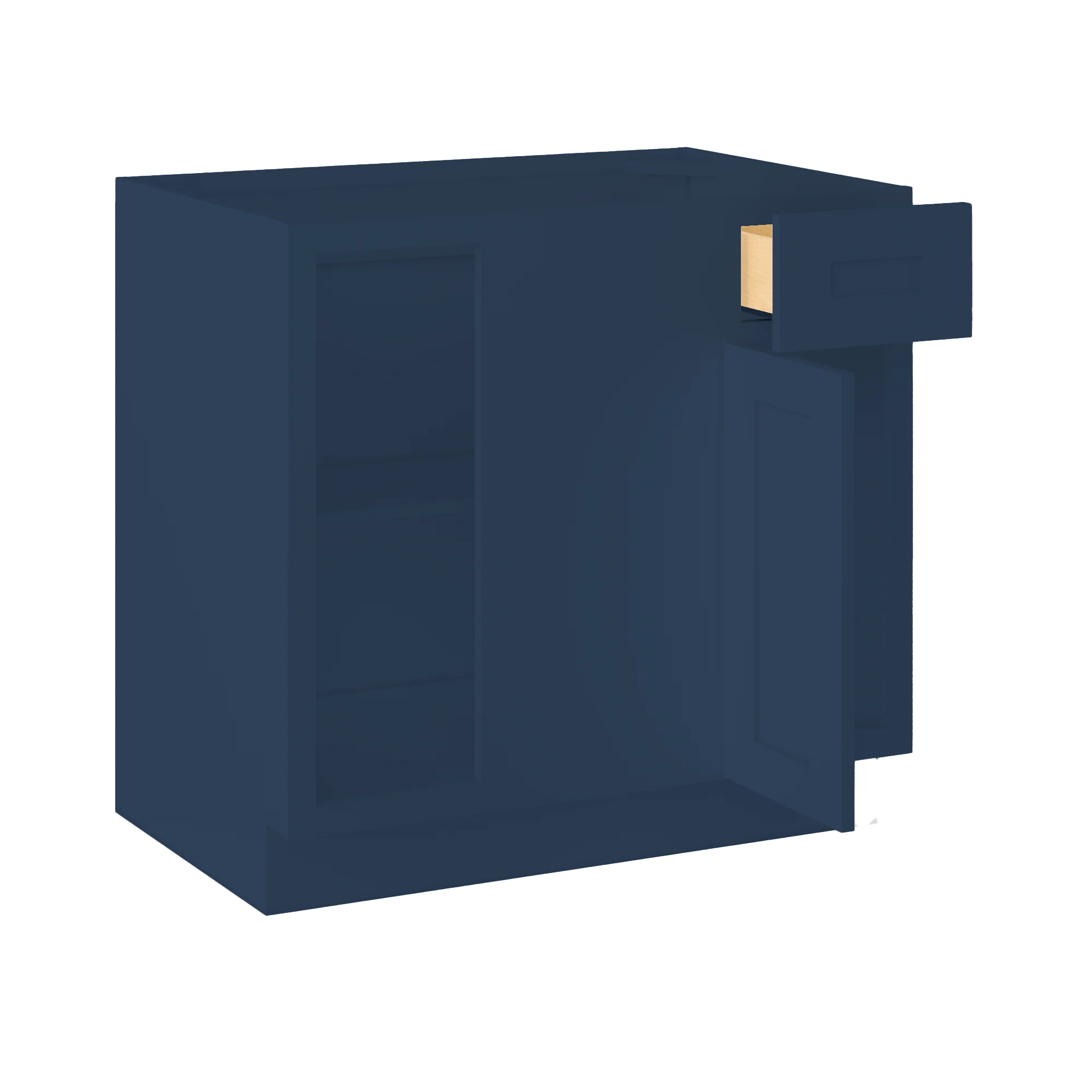 Blind Corner Base Kitchen Cabinet SCB36 Danbury Blue LessCare 36 in. width 34.5 in. height 24 in. depth - Image 4