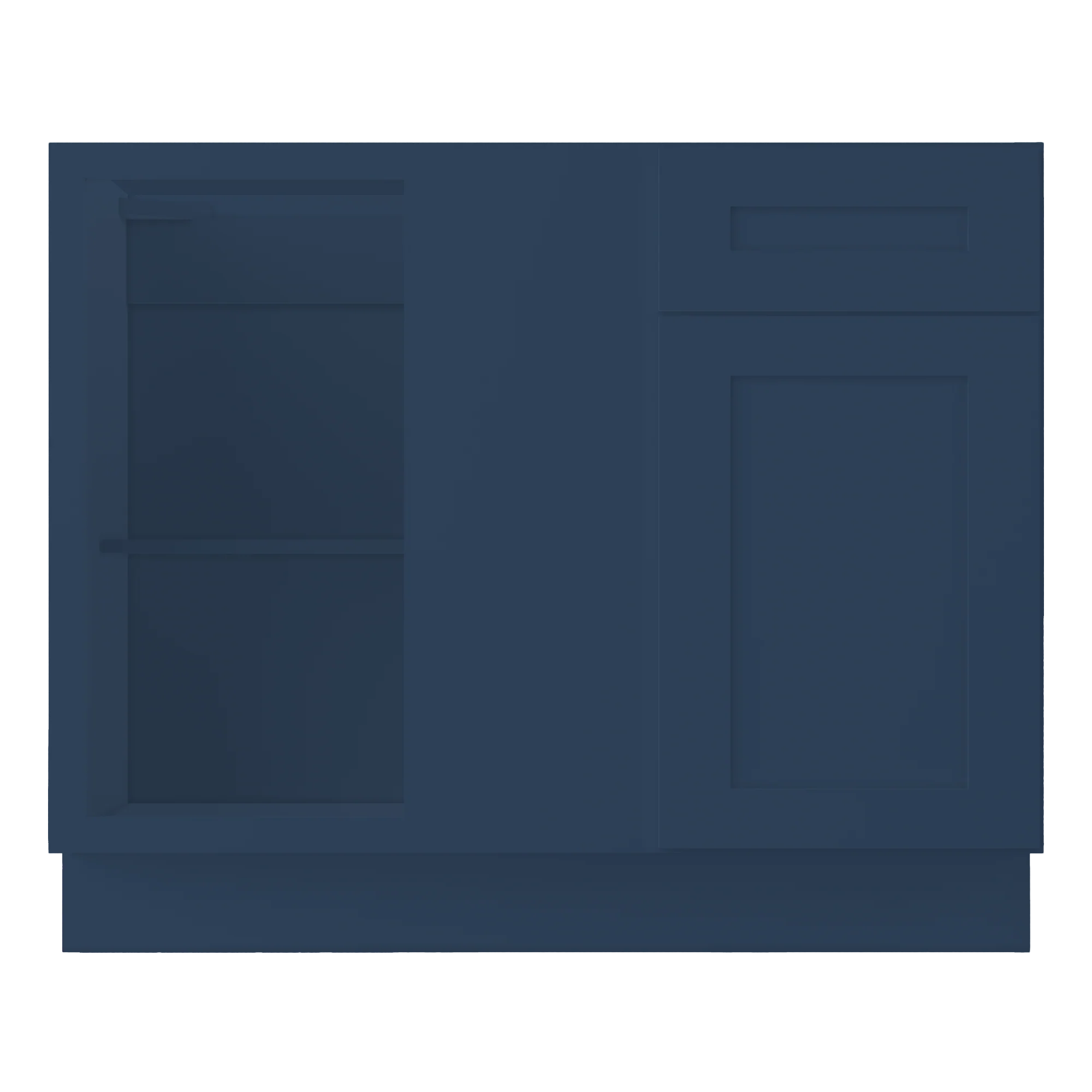 Blind Corner Base Kitchen Cabinet SCB42 Danbury Blue LessCare 42 in. width 34.5 in. height 24 in. depth - Image 3