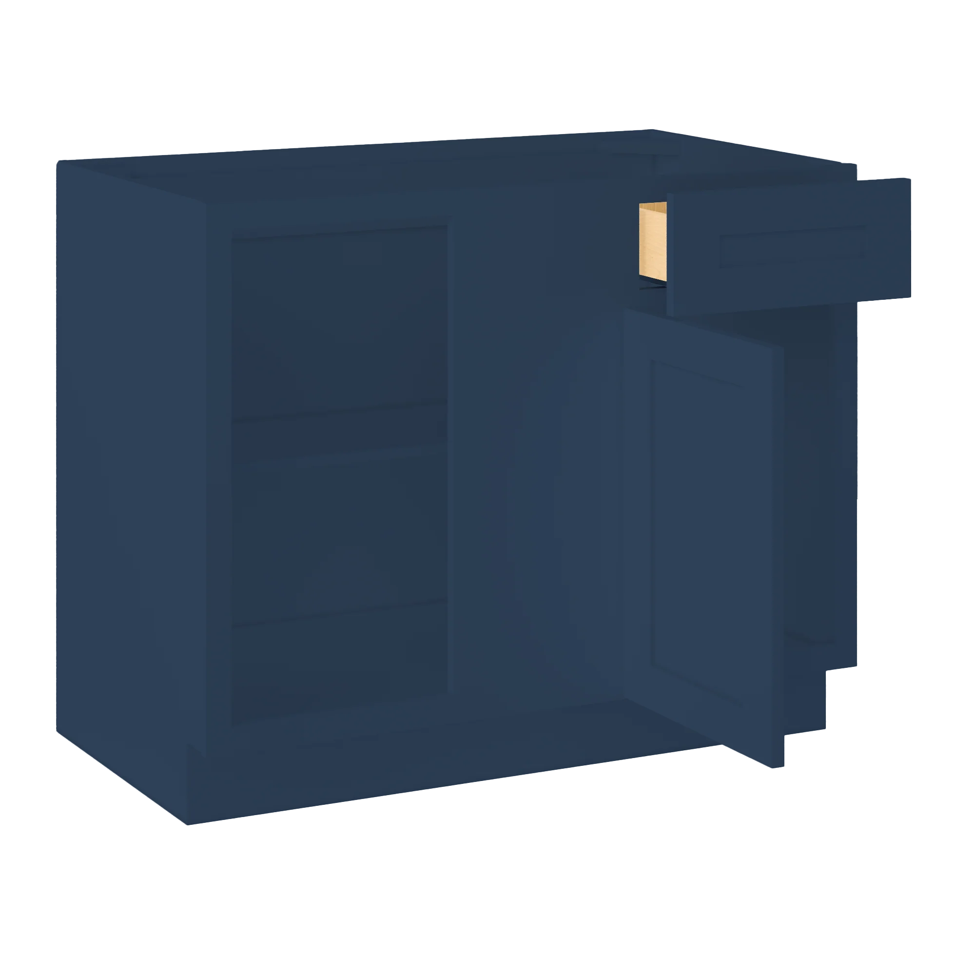 Blind Corner Base Kitchen Cabinet SCB42 Danbury Blue LessCare 42 in. width 34.5 in. height 24 in. depth - Image 4