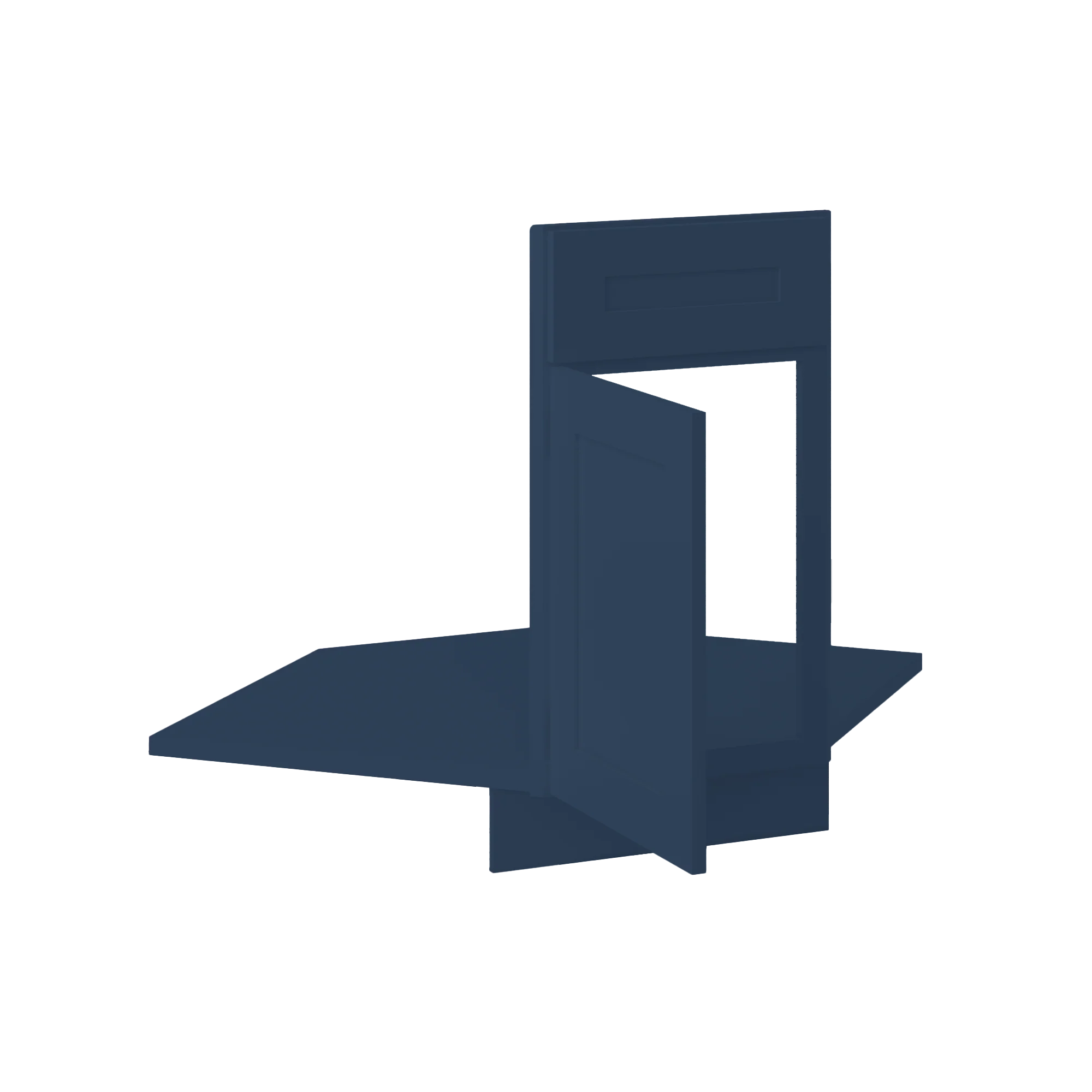 Sink Front Corner Base Kitchen Cabinet SFC36 Danbury Blue LessCare 34.5 in. height 36 in. depth - Image 4