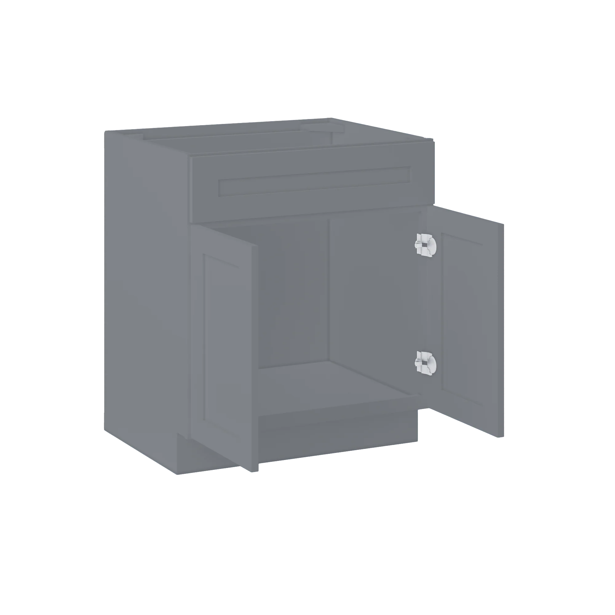 Sink Base Kitchen Cabinet SB30 Colonial Gray LessCare 30 in. width 34.5 in. height 24 in. depth - Image 4