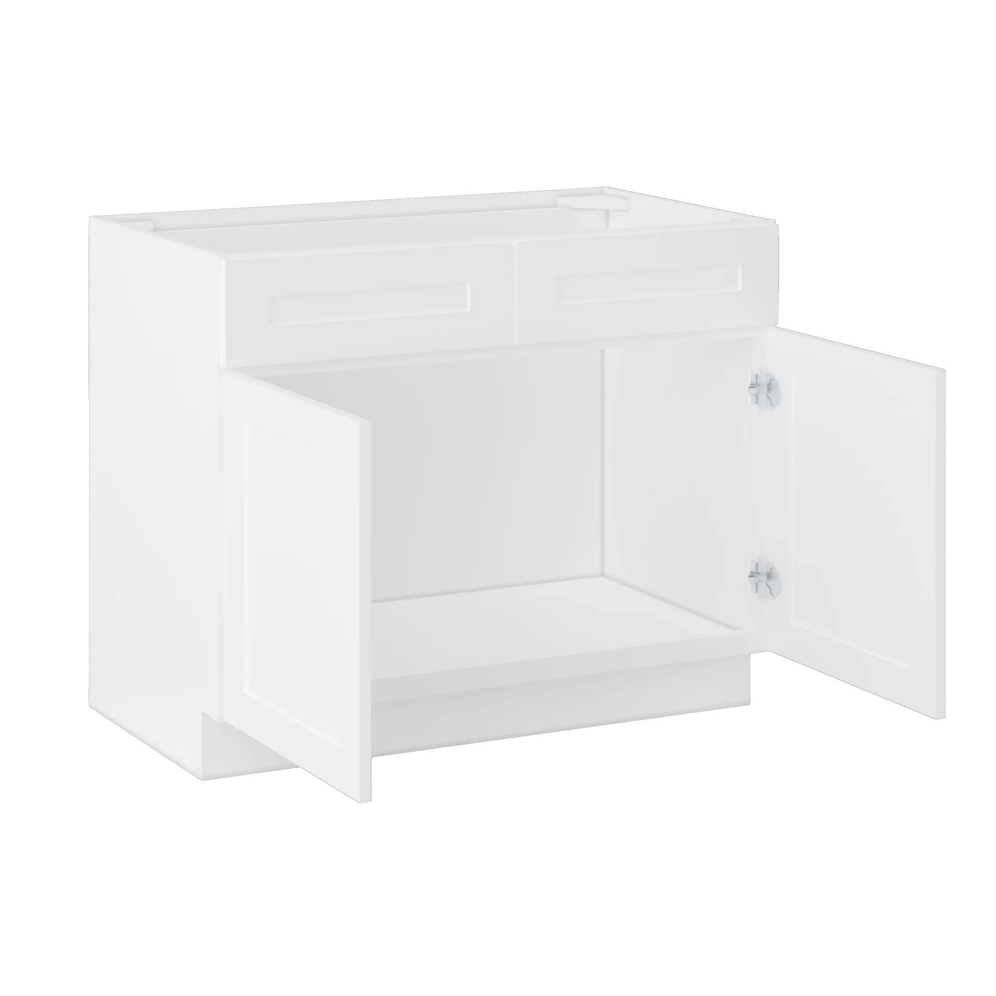 Sink Base Kitchen Cabinet SB42 Alpina White LessCare 42 in. width 34.5 in. height 24 in. depth - Image 4