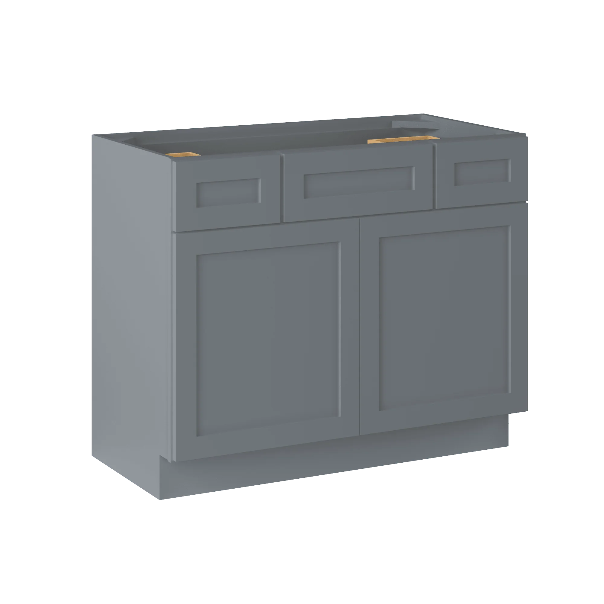 Sink Base Kitchen Cabinet SB42 Colonial Gray LessCare 42 in. width 34.5 in. height 24 in. depth - Image 2