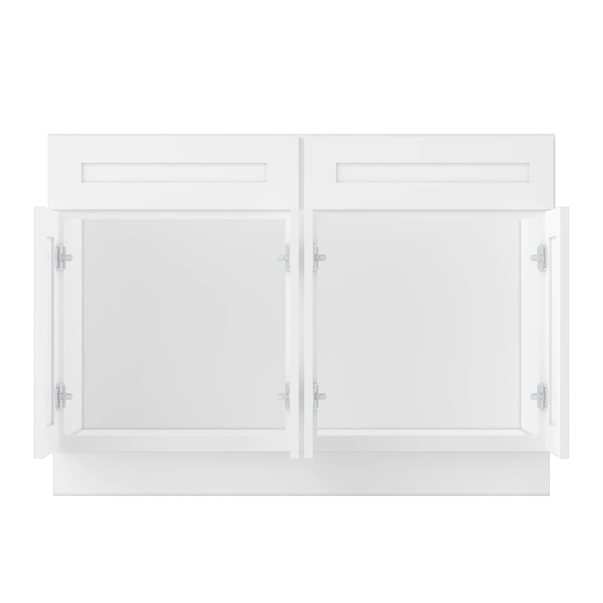 Sink Base Kitchen Cabinet SB48 Alpina White LessCare 48 in. width 34.5 in. height 24 in. depth - Image 5