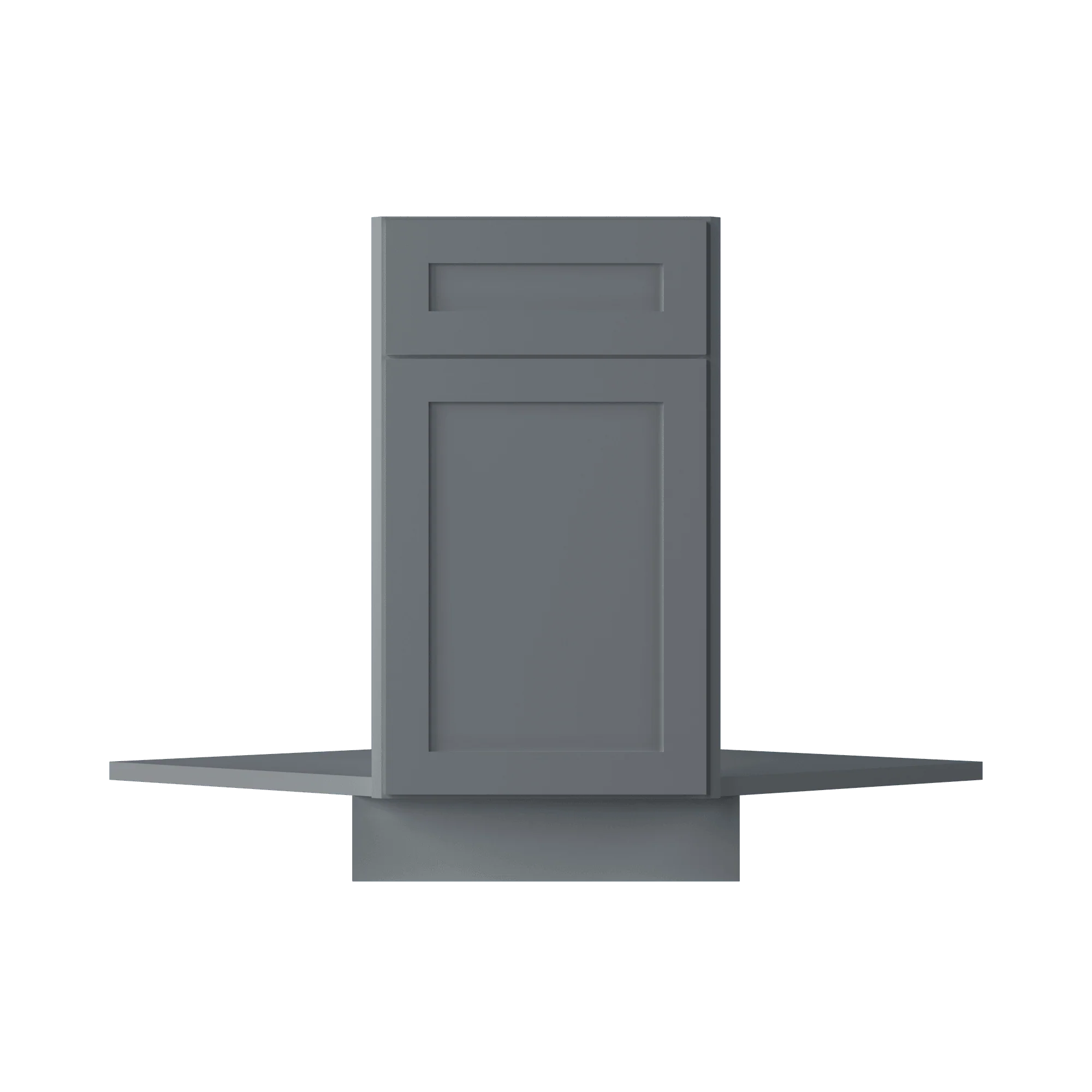 Sink Front Corner Base Kitchen Cabinet SFC36 Colonial Gray LessCare 34.5 in. height 36 in. depth - Image 2