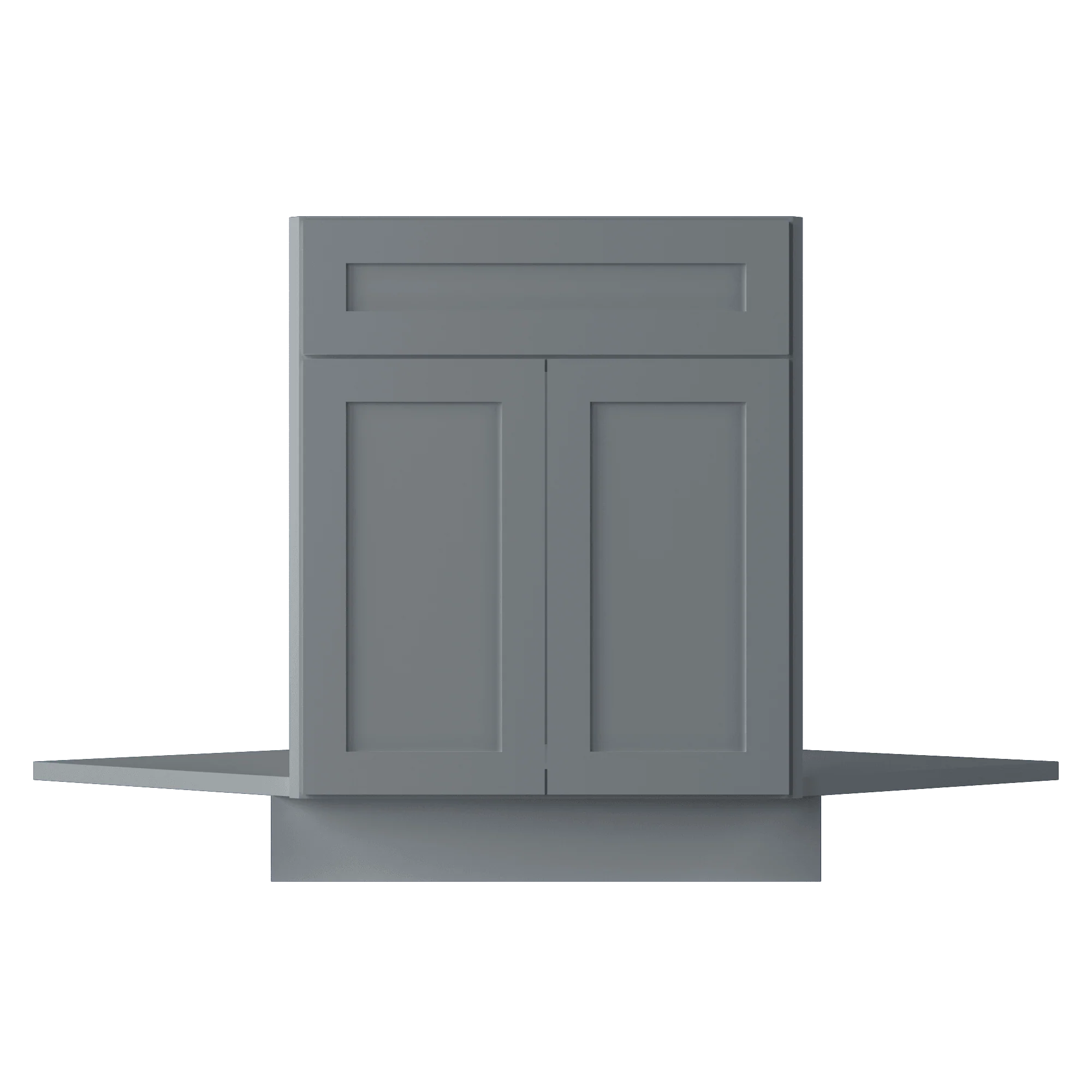 Sink Front Corner Base Kitchen Cabinet SFC42 Colonial Gray LessCare 34.5 in. height 42 in. depth - Image 3