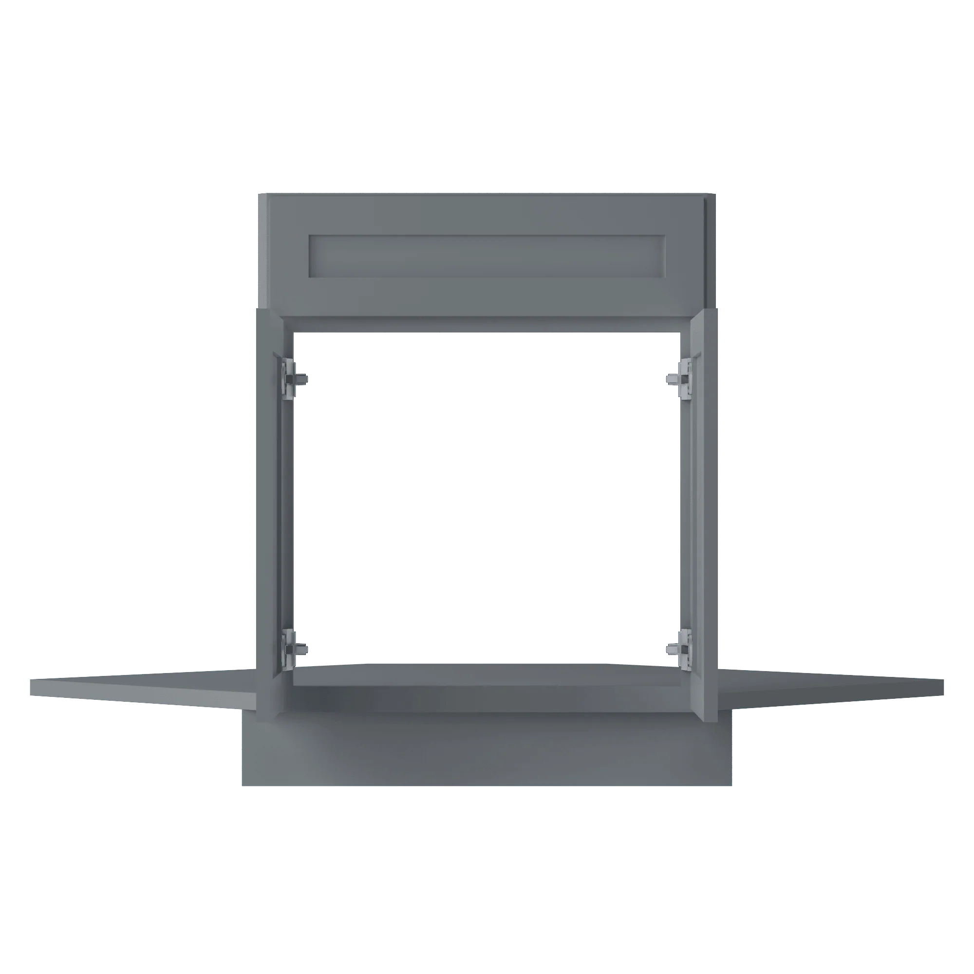 Sink Front Corner Base Kitchen Cabinet SFC42 Colonial Gray LessCare 34.5 in. height 42 in. depth - Image 5