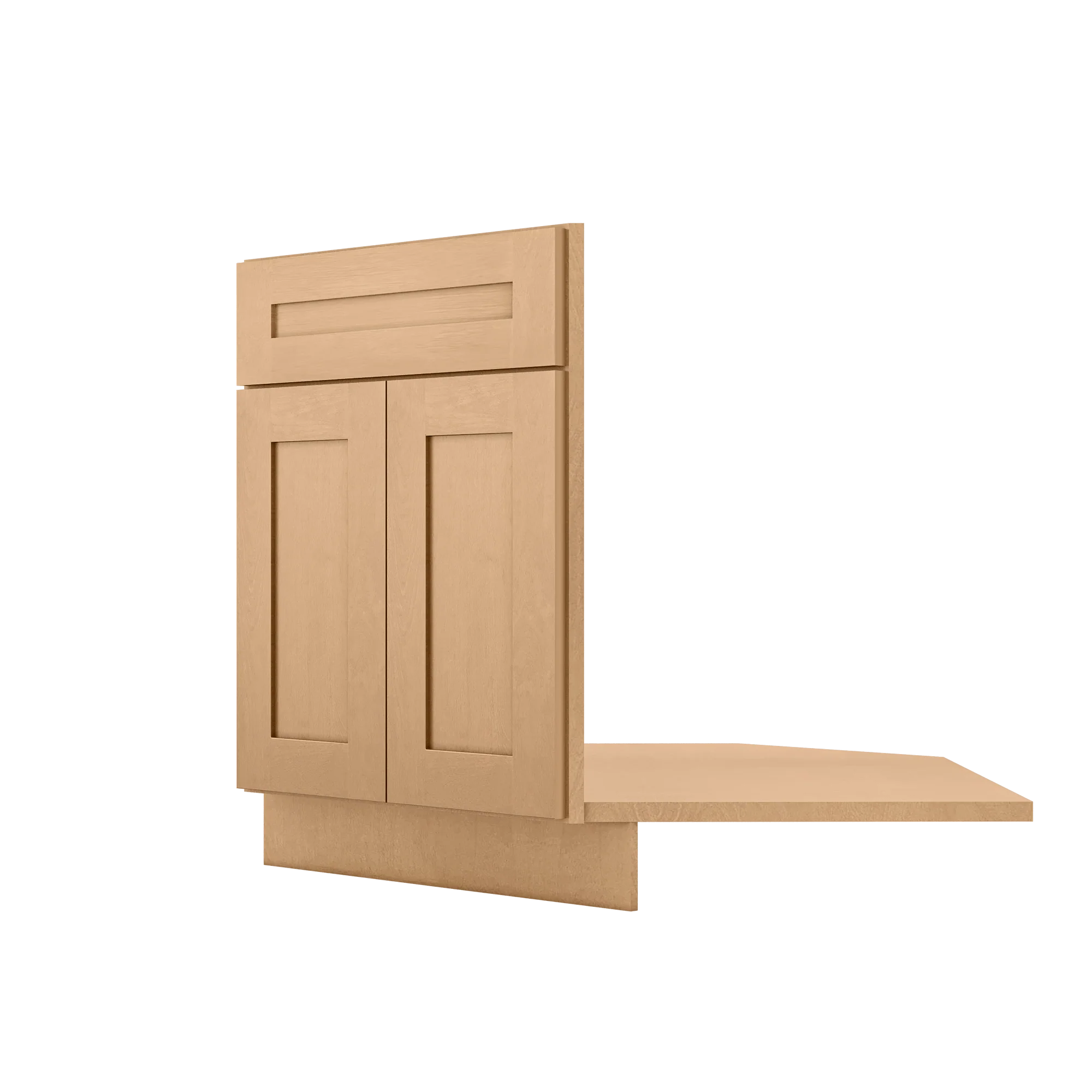 Sink Front Corner Base Kitchen Cabinet SFC42 Shaker Toffee LessCare 34.5 in. height 42 in. depth - Image 2