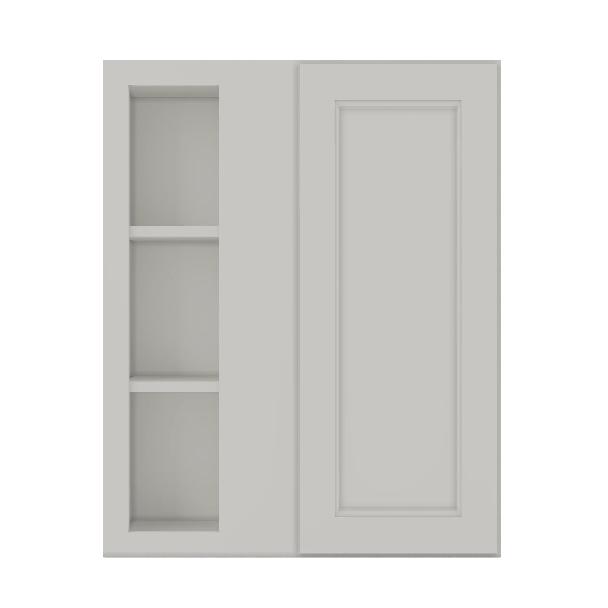 Square Corner Wall Blind Reversible Kitchen Cabinet SC2430 Milan Pearl LessCare 24 in. width 30 in. height 12 in. depth - Image 3