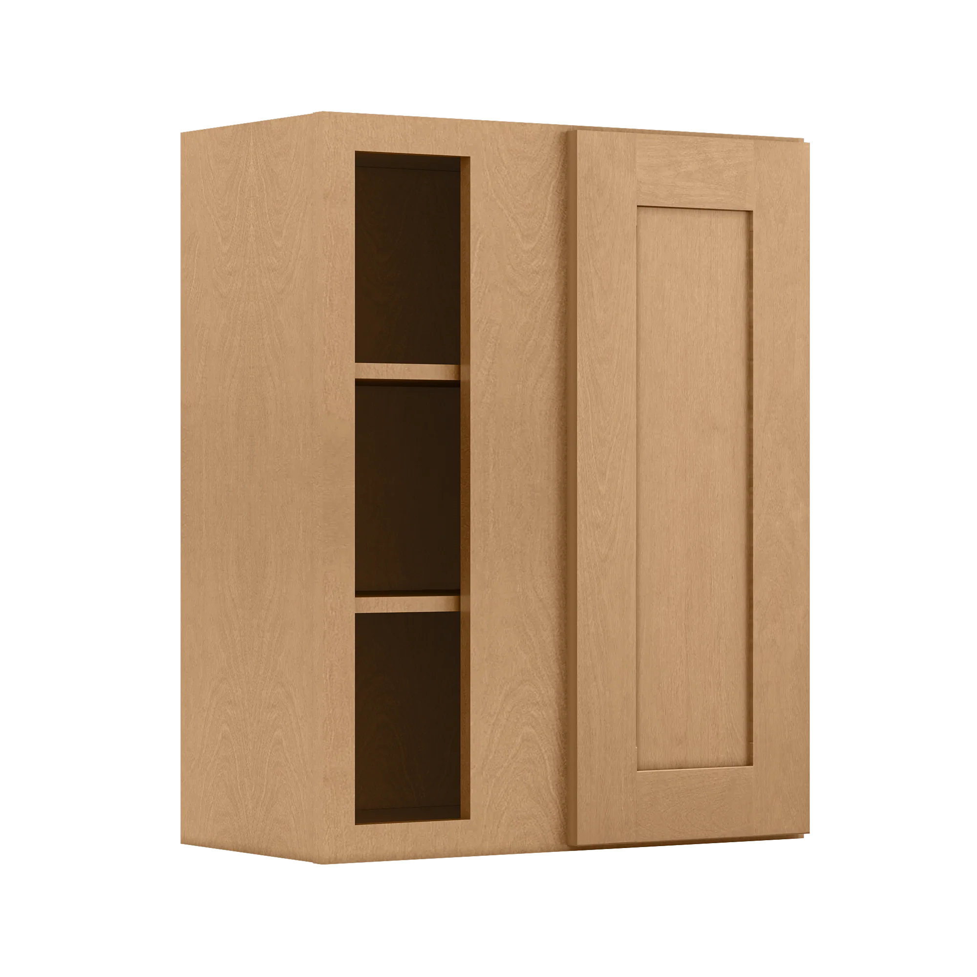 Square Corner Wall Blind Reversible Kitchen Cabinet SC2430 Shaker Toffee LessCare 24 in. width 30 in. height 12 in. depth - Image 2