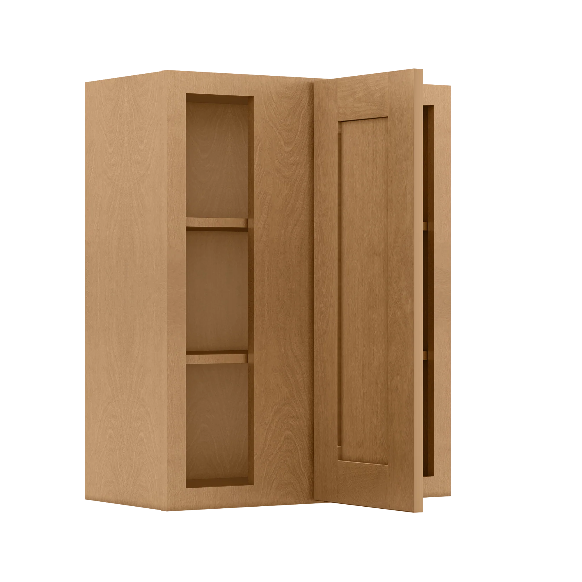 Square Corner Wall Blind Reversible Kitchen Cabinet SC2430 Shaker Toffee LessCare 24 in. width 30 in. height 12 in. depth - Image 4