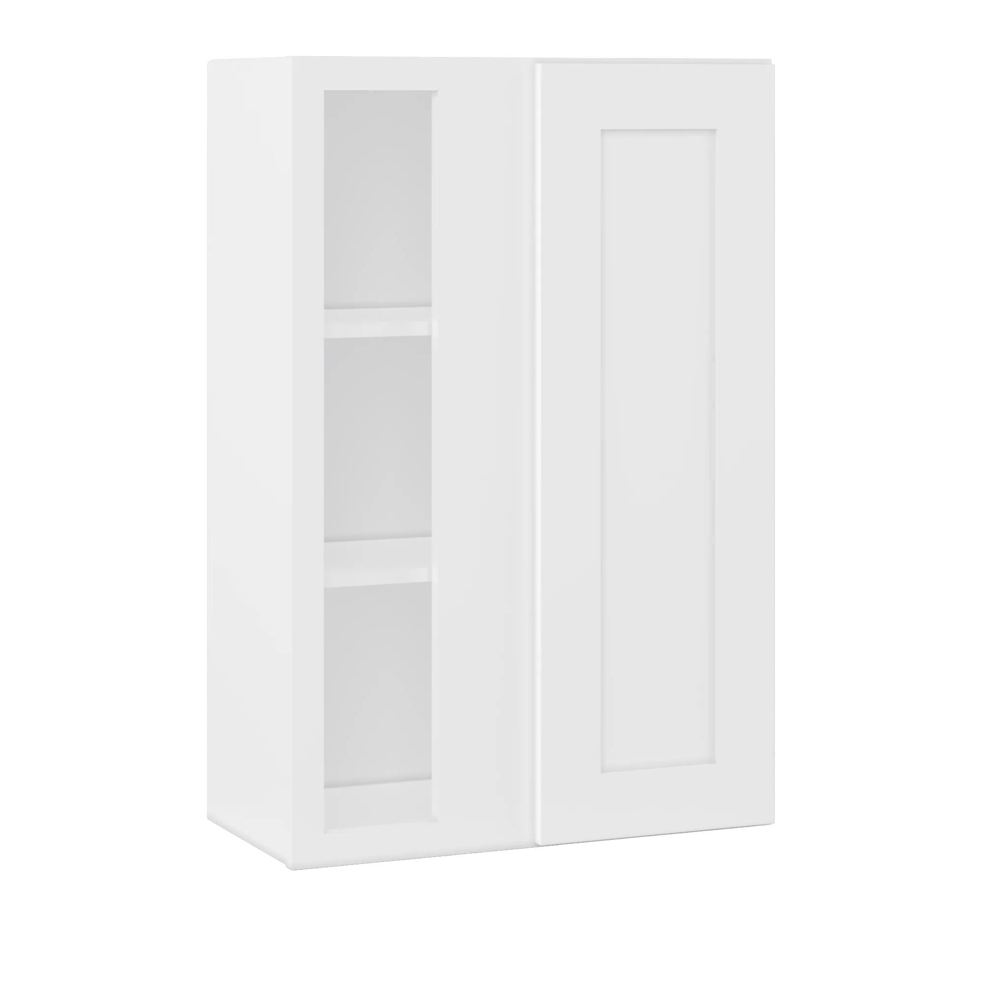 Square Corner Wall Blind Reversible Kitchen Cabinet SC2436 Alpina White LessCare 24 in. width 36 in. height 12 in. depth - Image 2