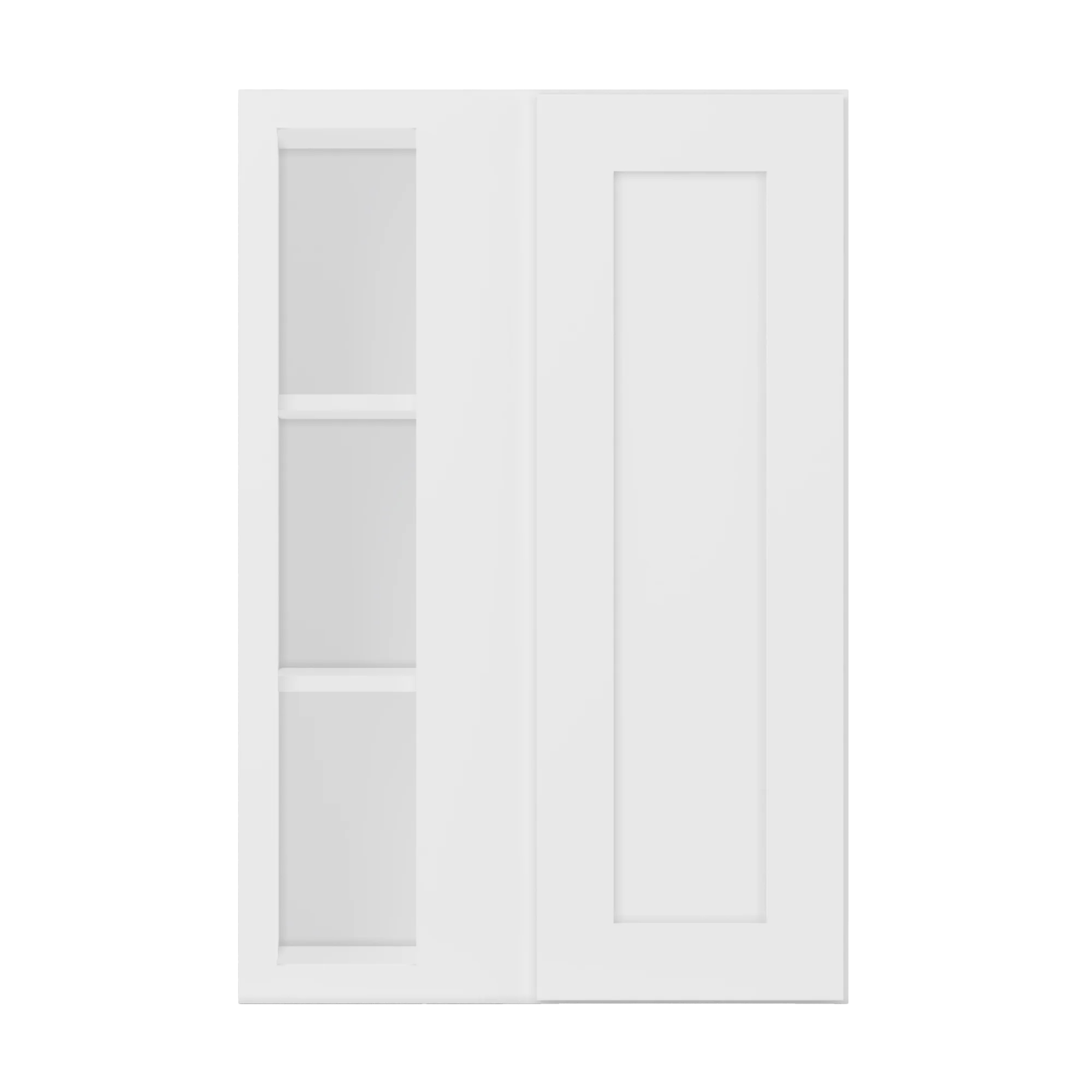 Square Corner Wall Blind Reversible Kitchen Cabinet SC2436 Alpina White LessCare 24 in. width 36 in. height 12 in. depth - Image 3