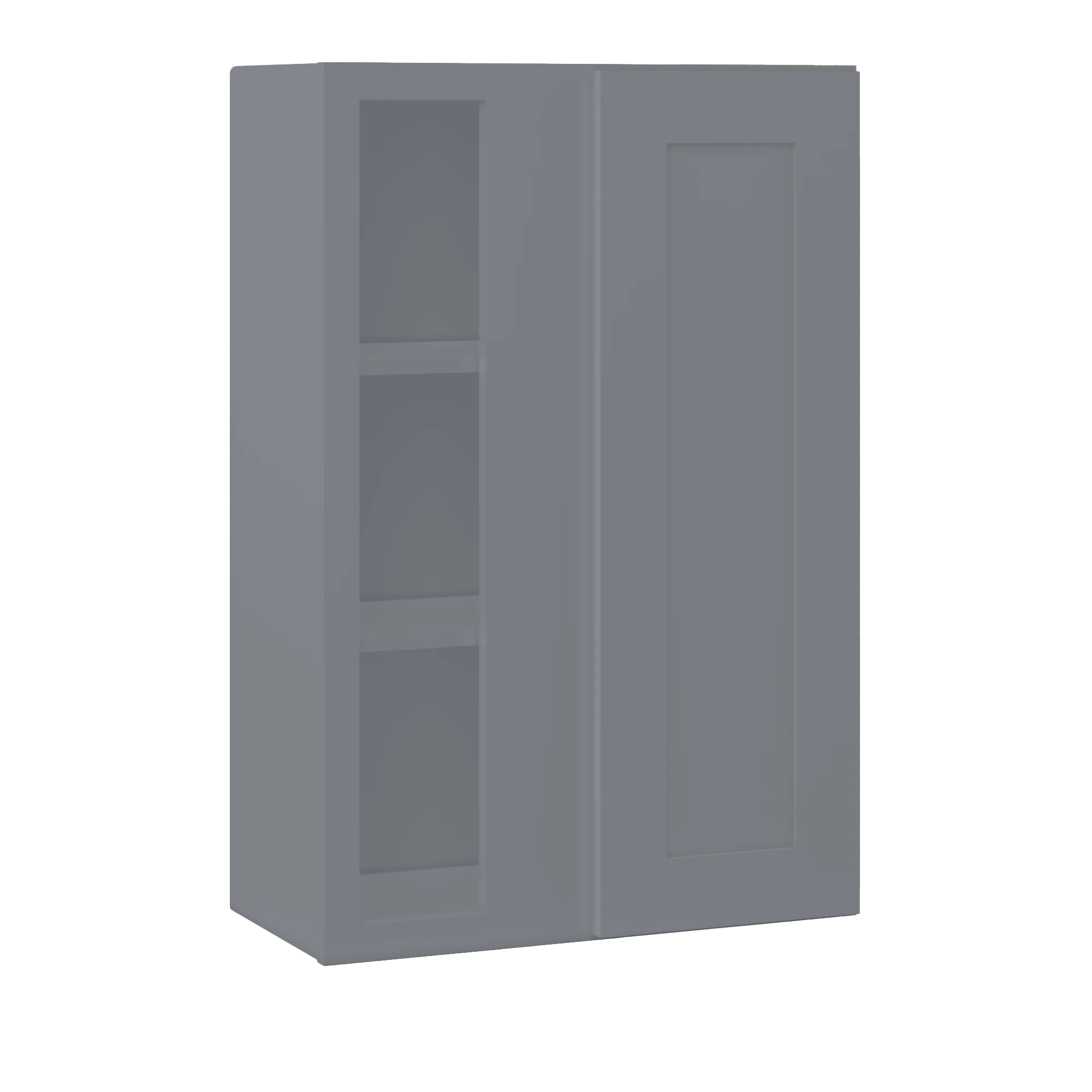 Square Corner Wall Blind Reversible Kitchen Cabinet SC2436 Colonial Gray LessCare 24 in. width 36 in. height 12 in. depth - Image 2