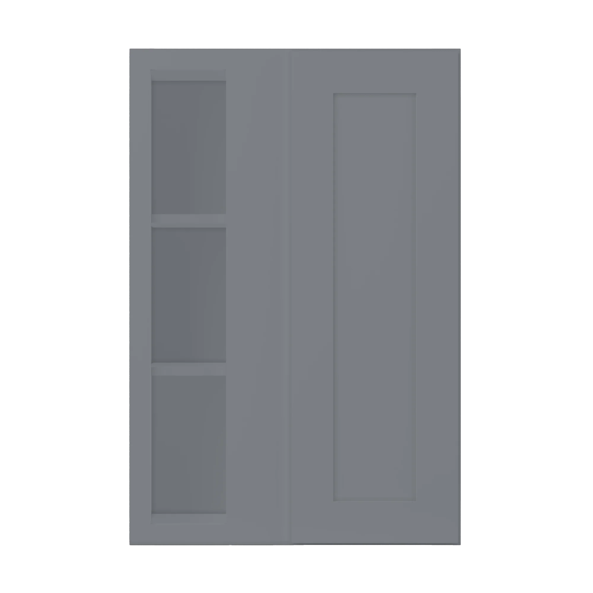 Square Corner Wall Blind Reversible Kitchen Cabinet SC2436 Colonial Gray LessCare 24 in. width 36 in. height 12 in. depth - Image 3